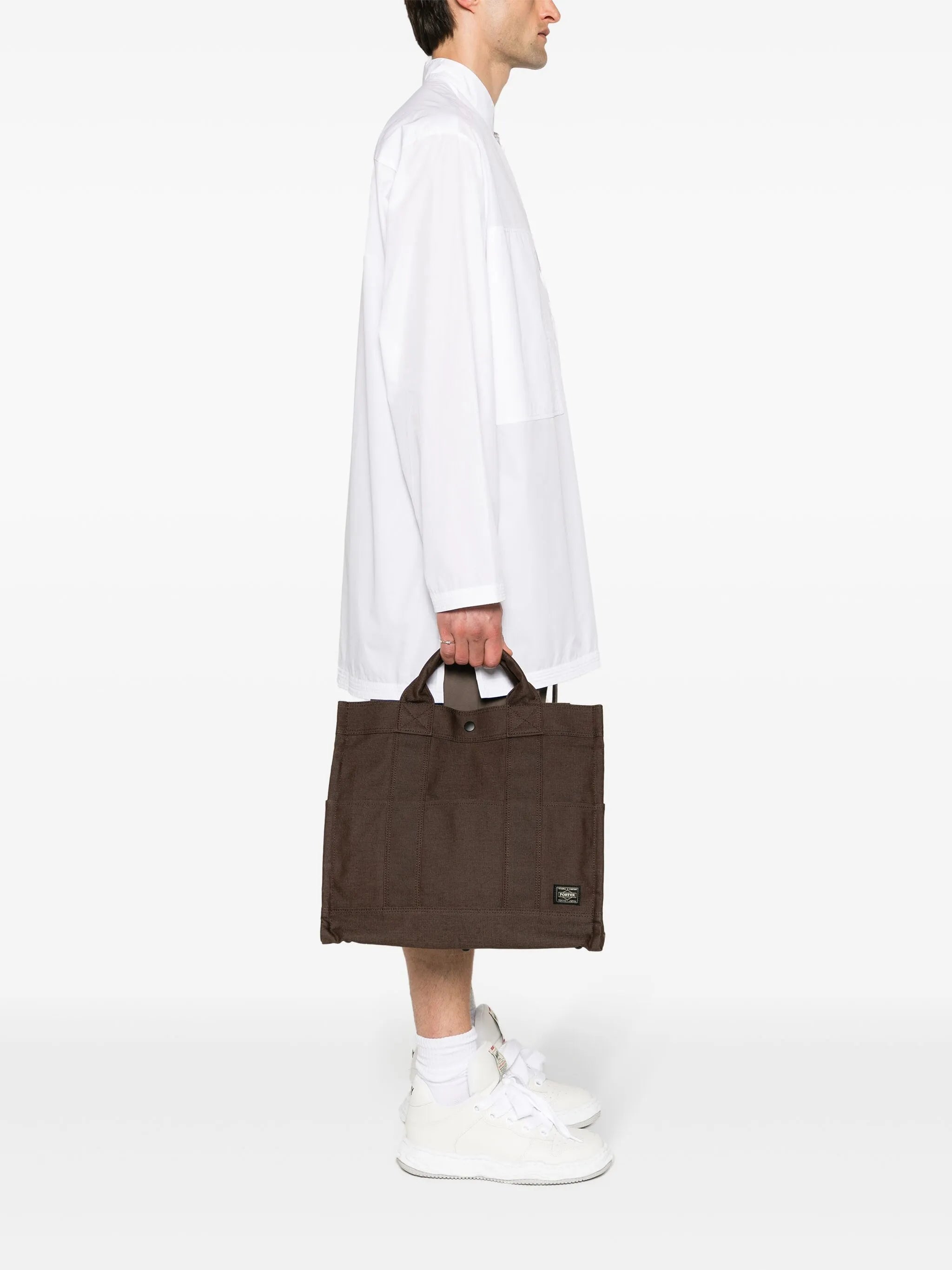 Smoky logo-patch tote bag