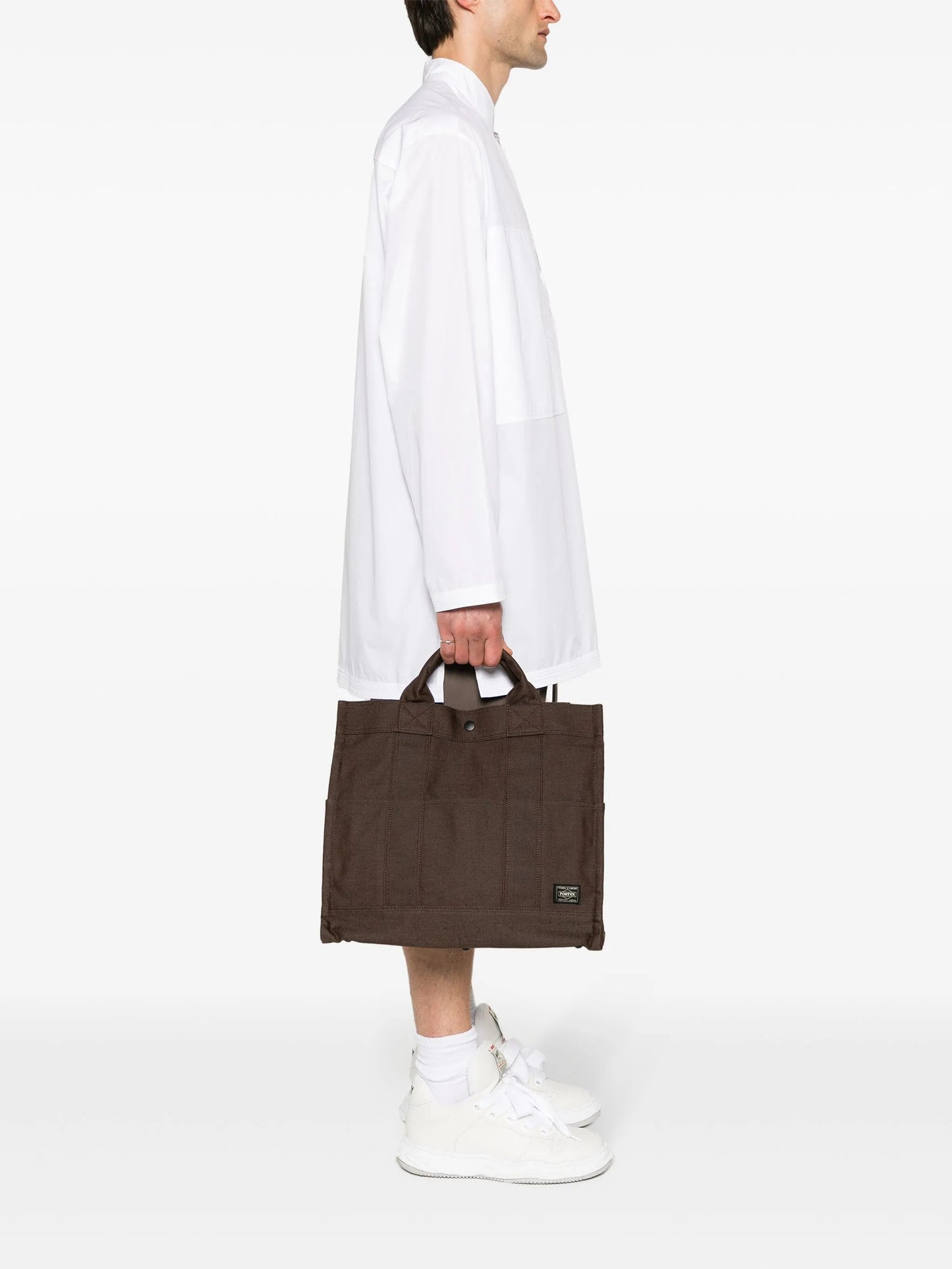 Smoky logo-patch tote bag