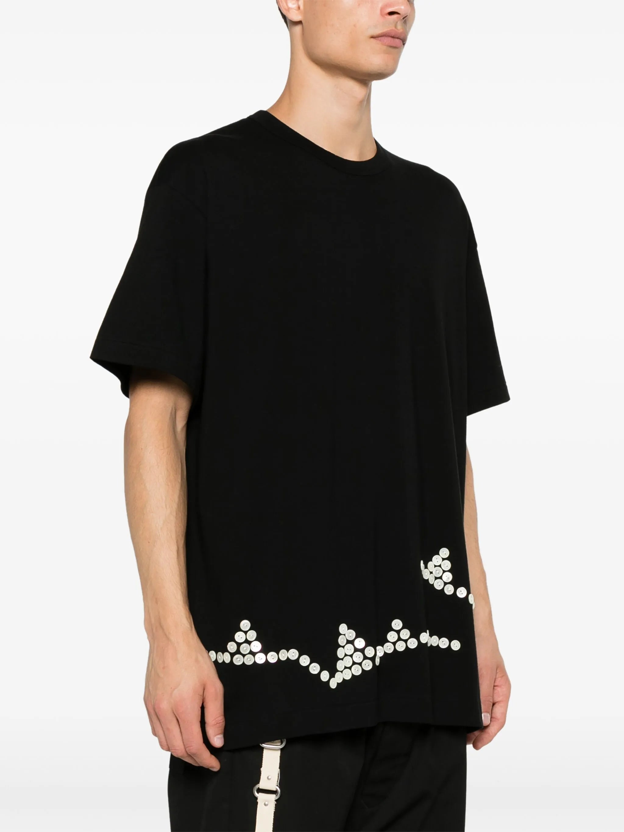 button-detail T-shirt