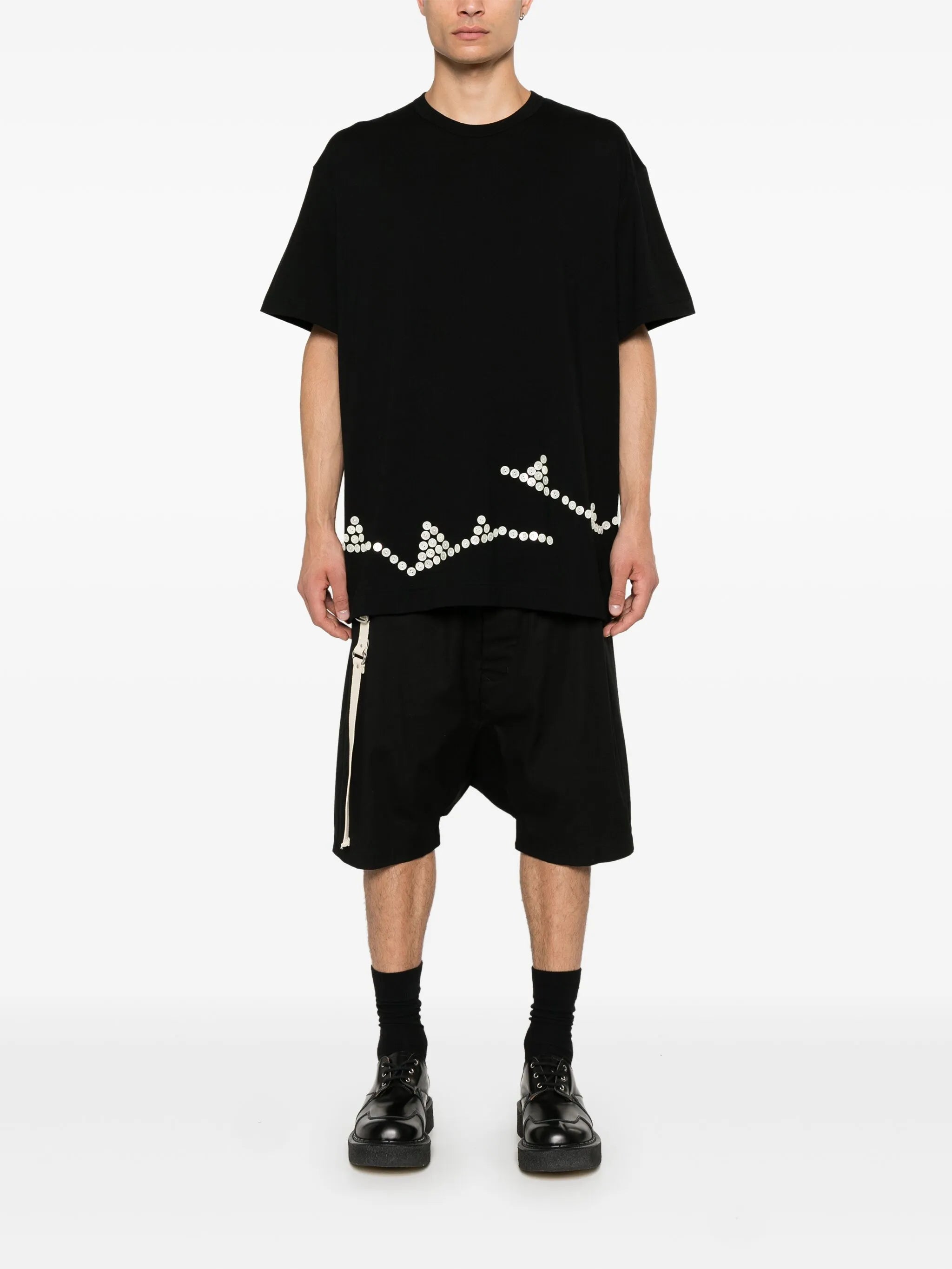 button-detail T-shirt
