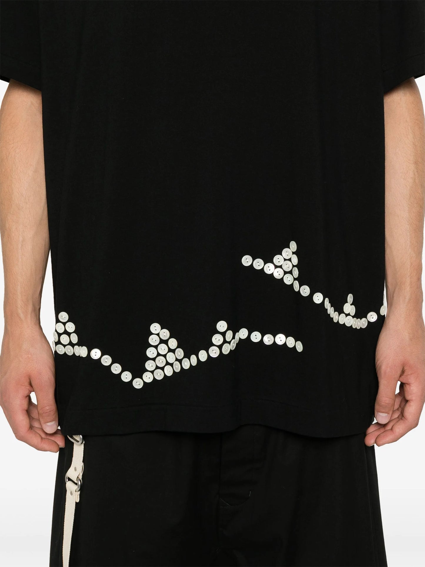 button-detail T-shirt