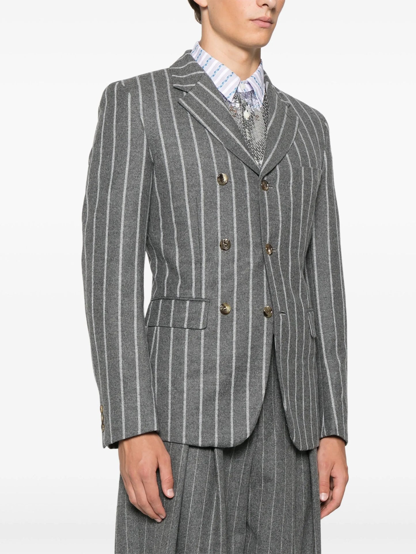 pinstripe blazer