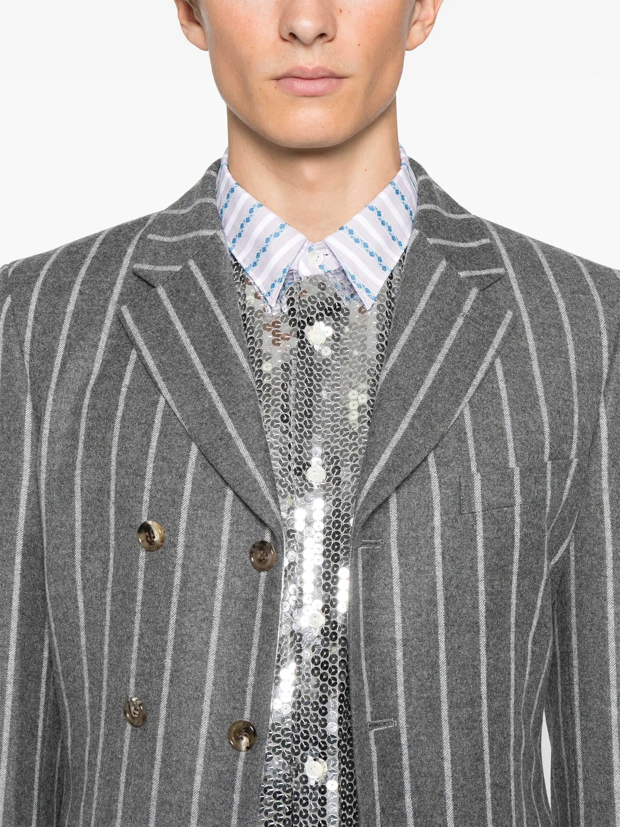pinstripe blazer