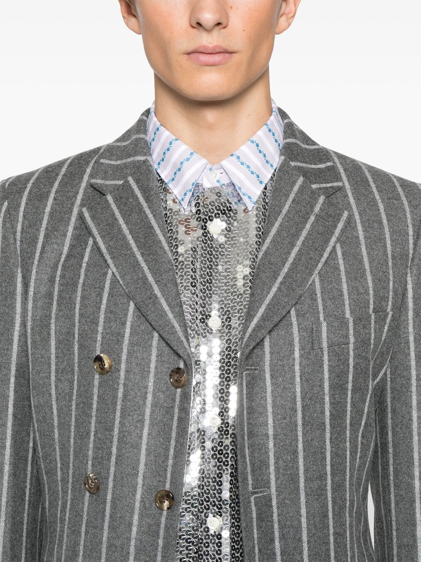 pinstripe blazer