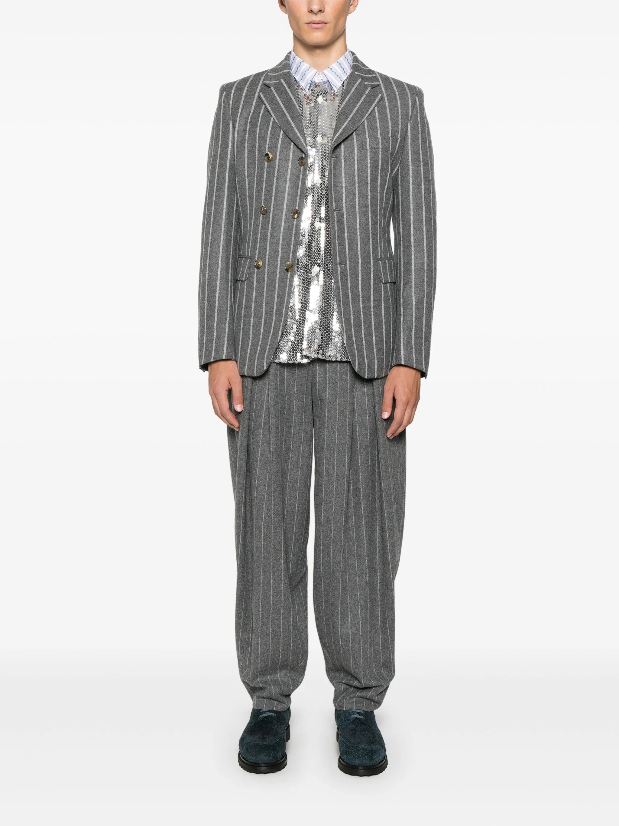 pinstripe blazer