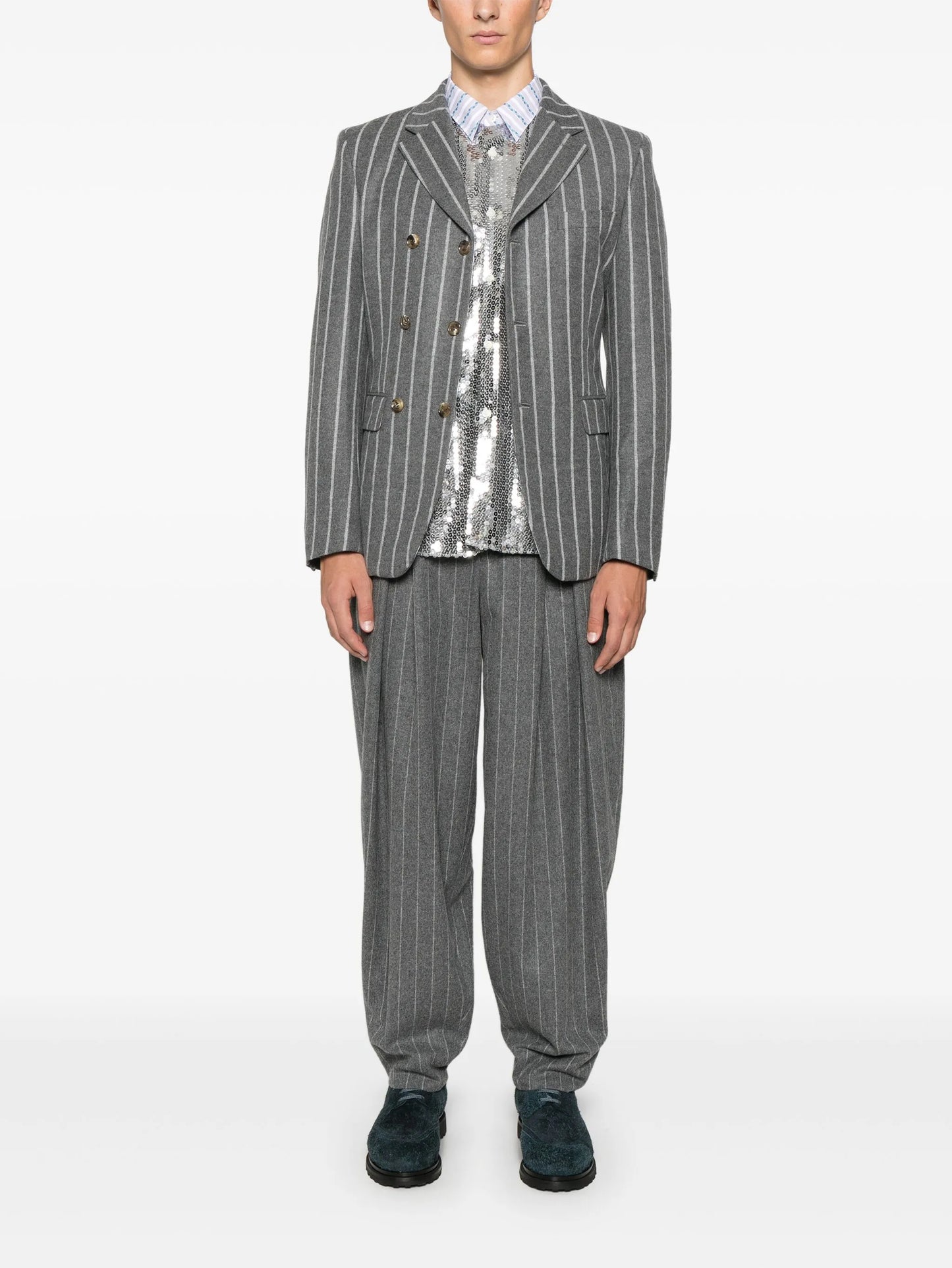 pinstripe blazer