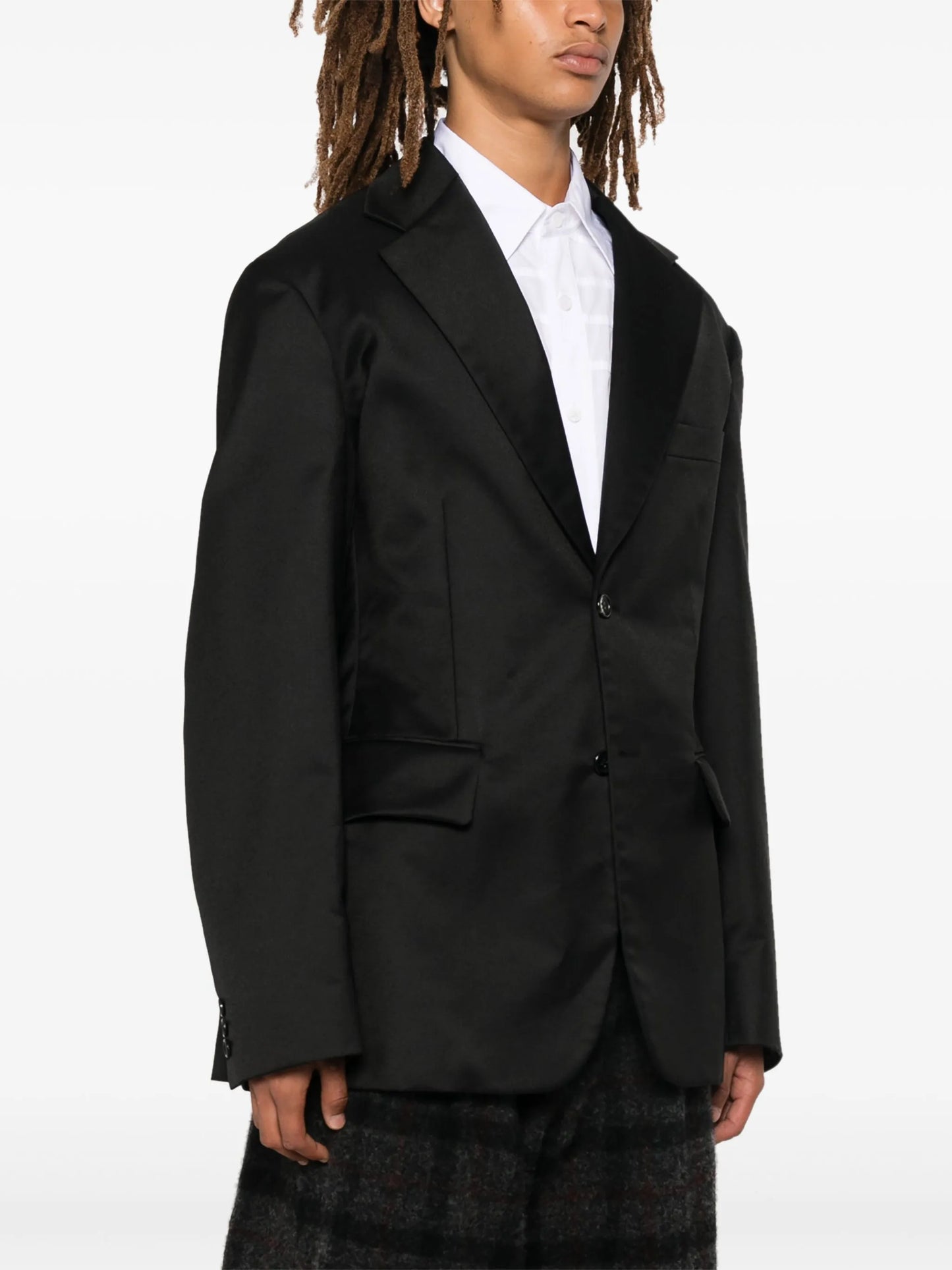 twill-weave blazer