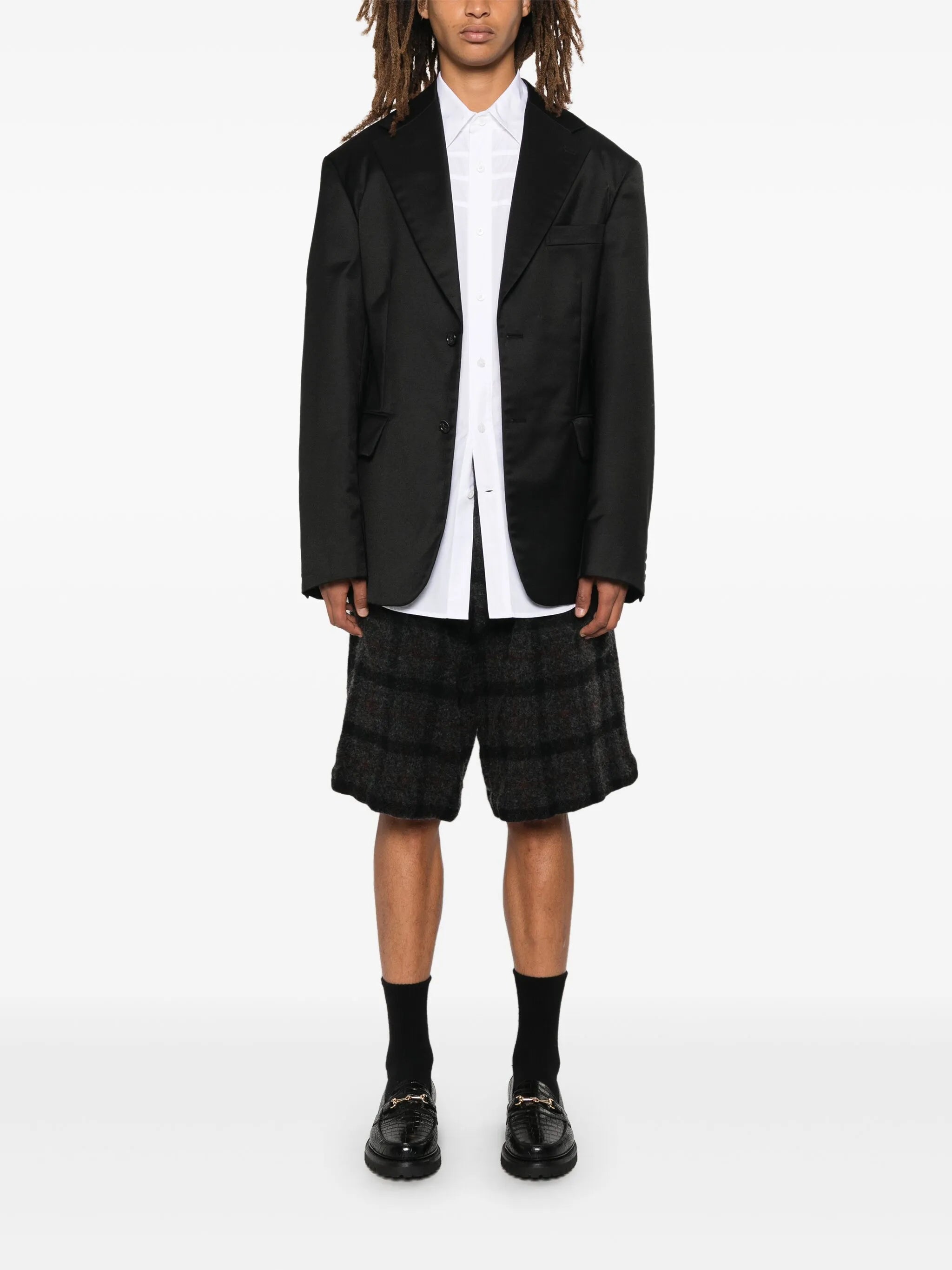 twill-weave blazer