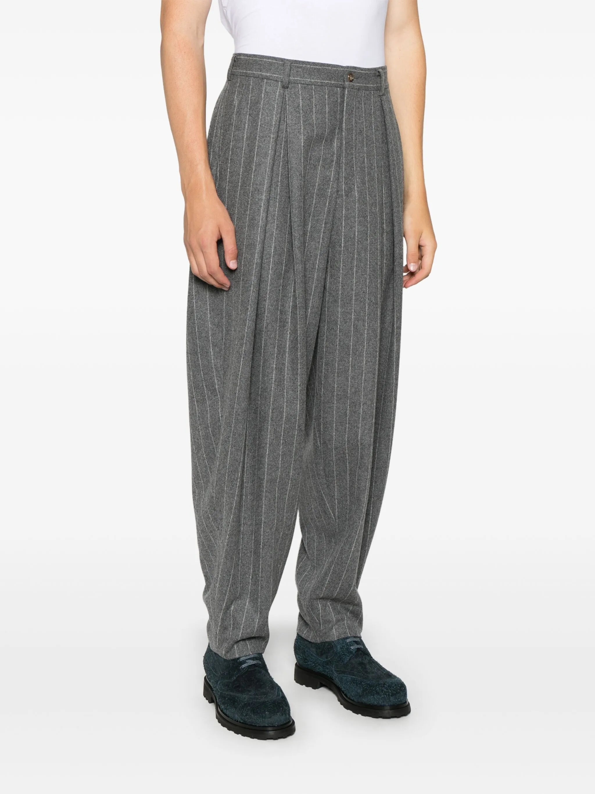 pinstripe trousers