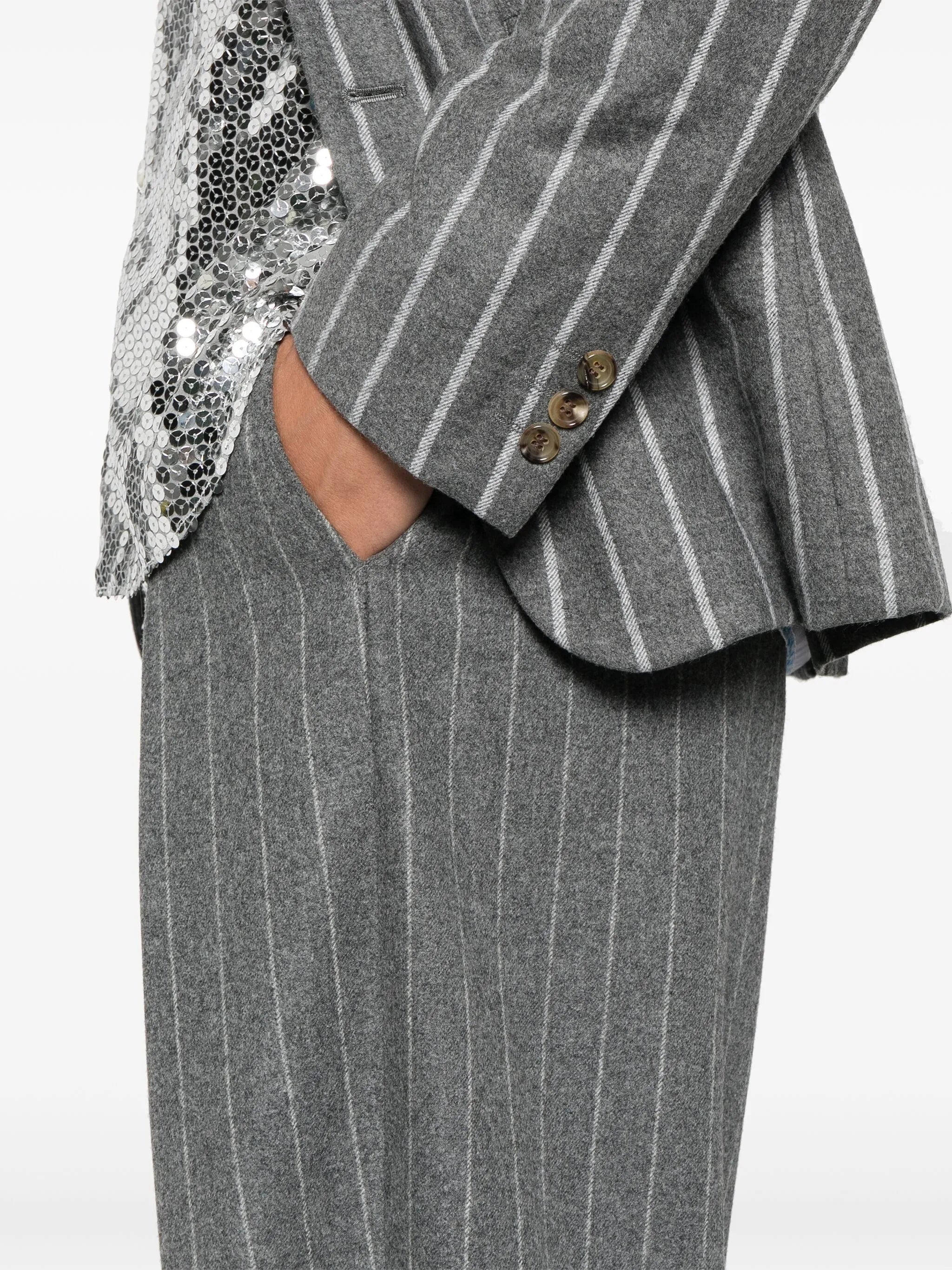 pinstripe trousers