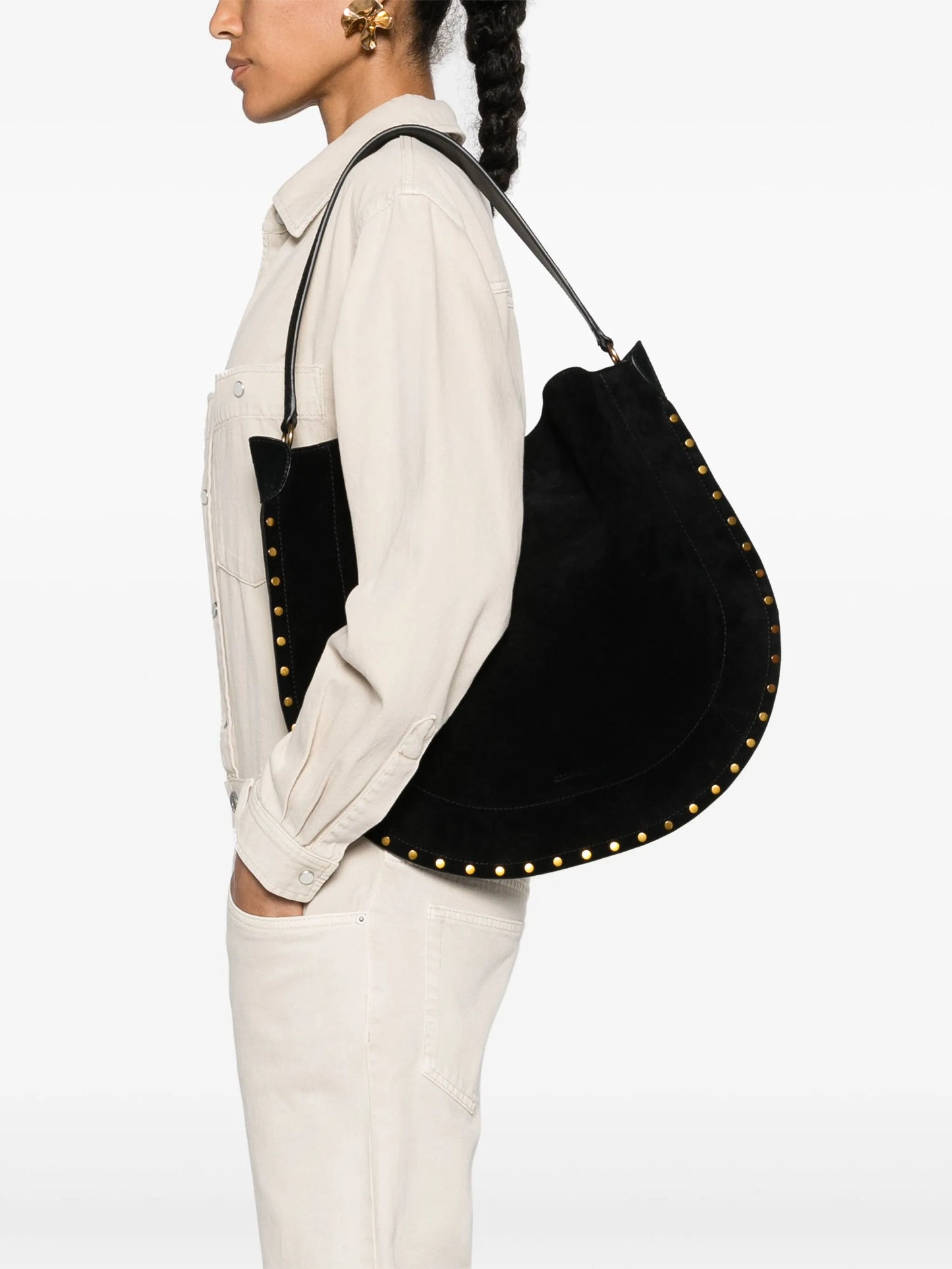 Oskan suede shoulder bag