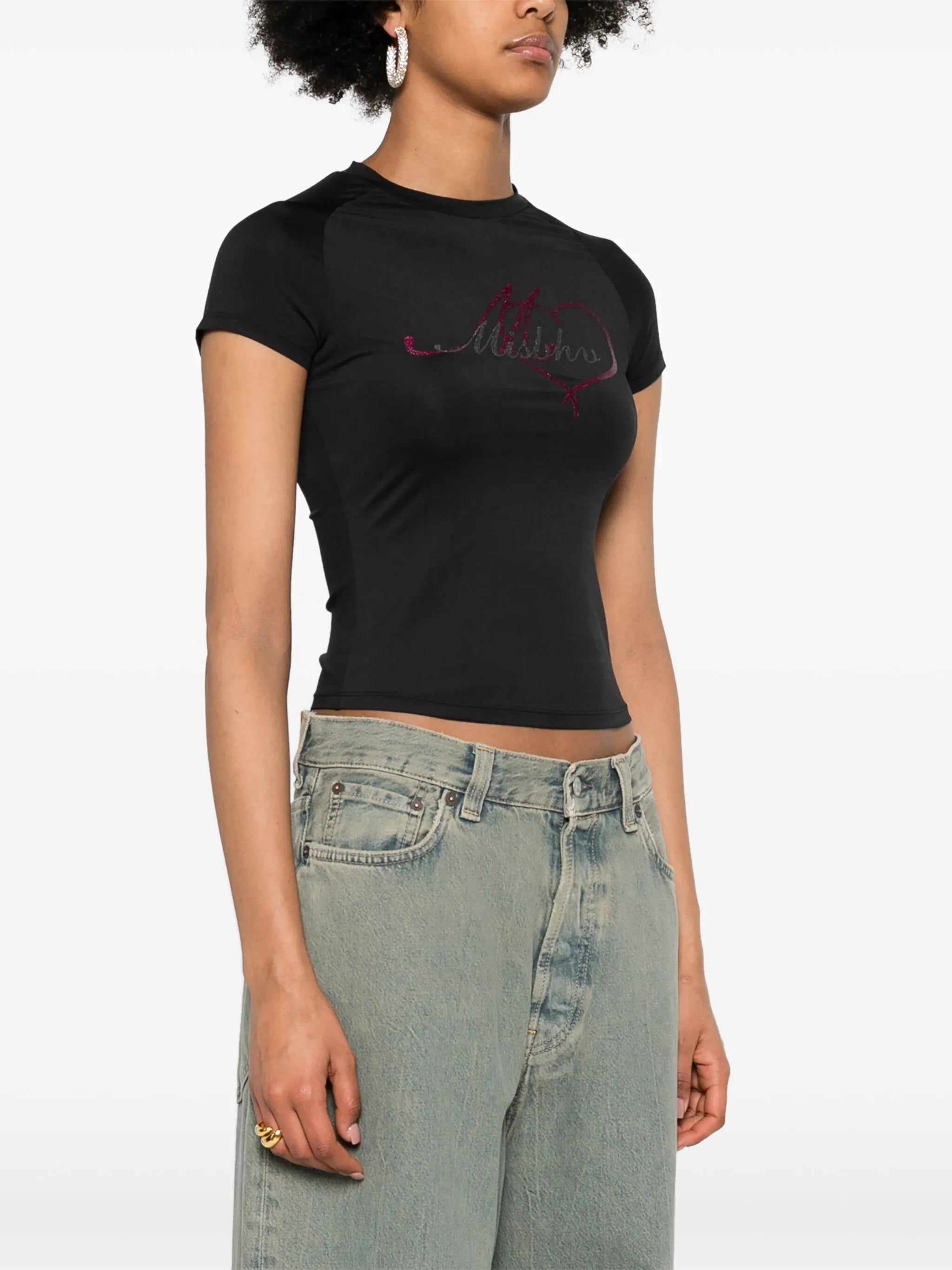 glitter-logo T-shirt