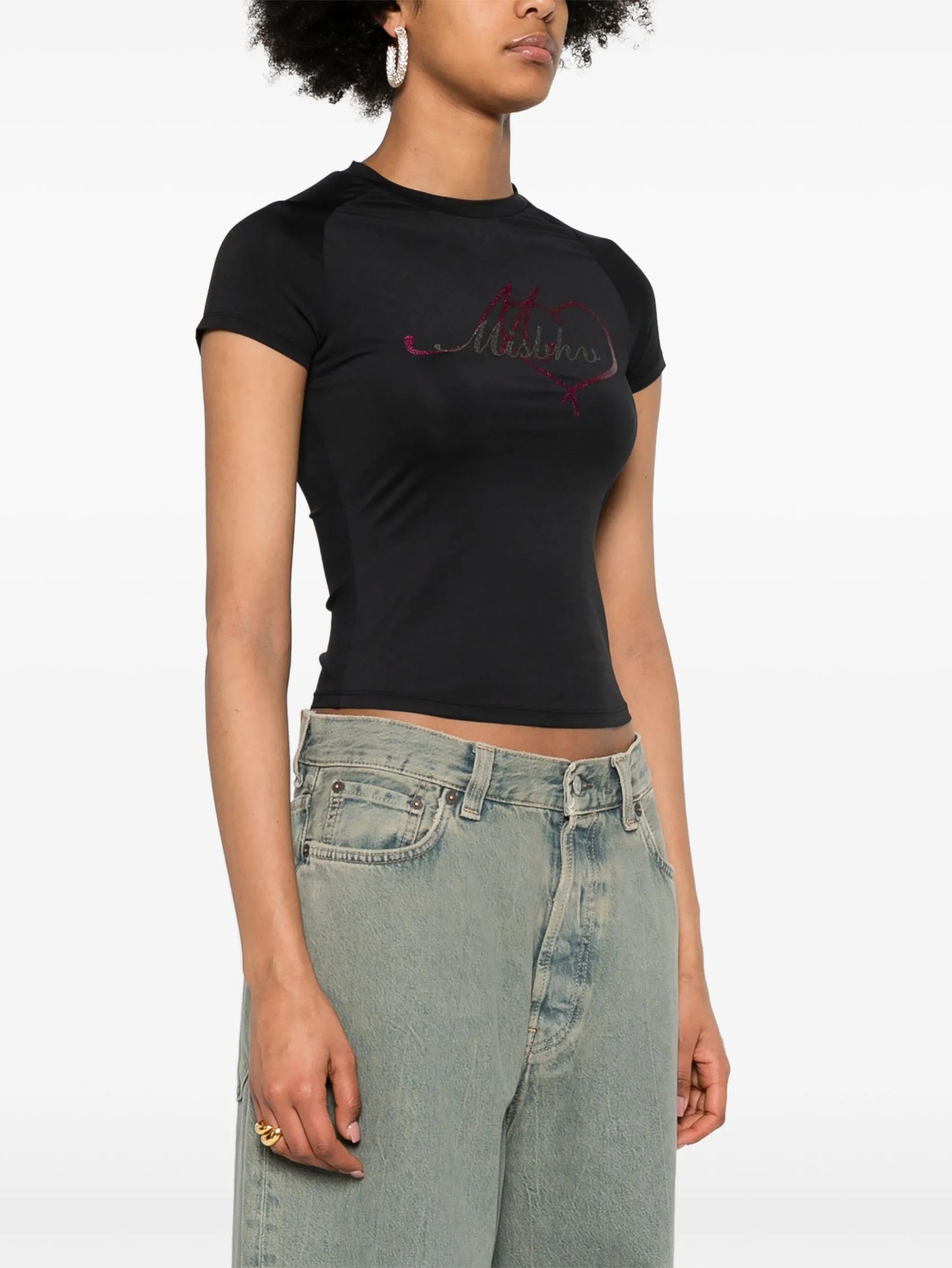 glitter-logo T-shirt