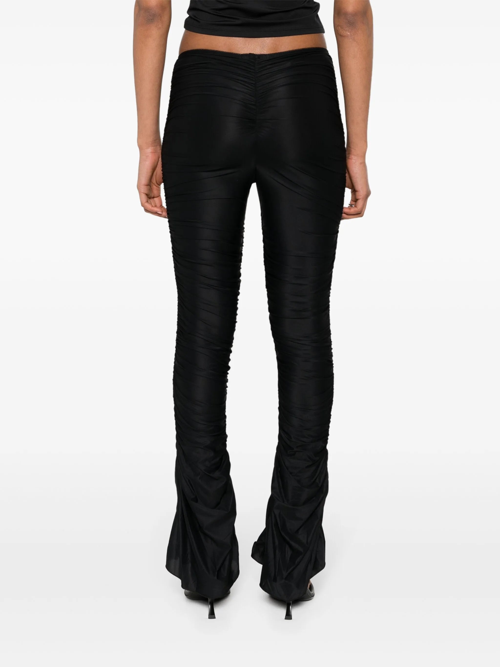 draped-design trousers