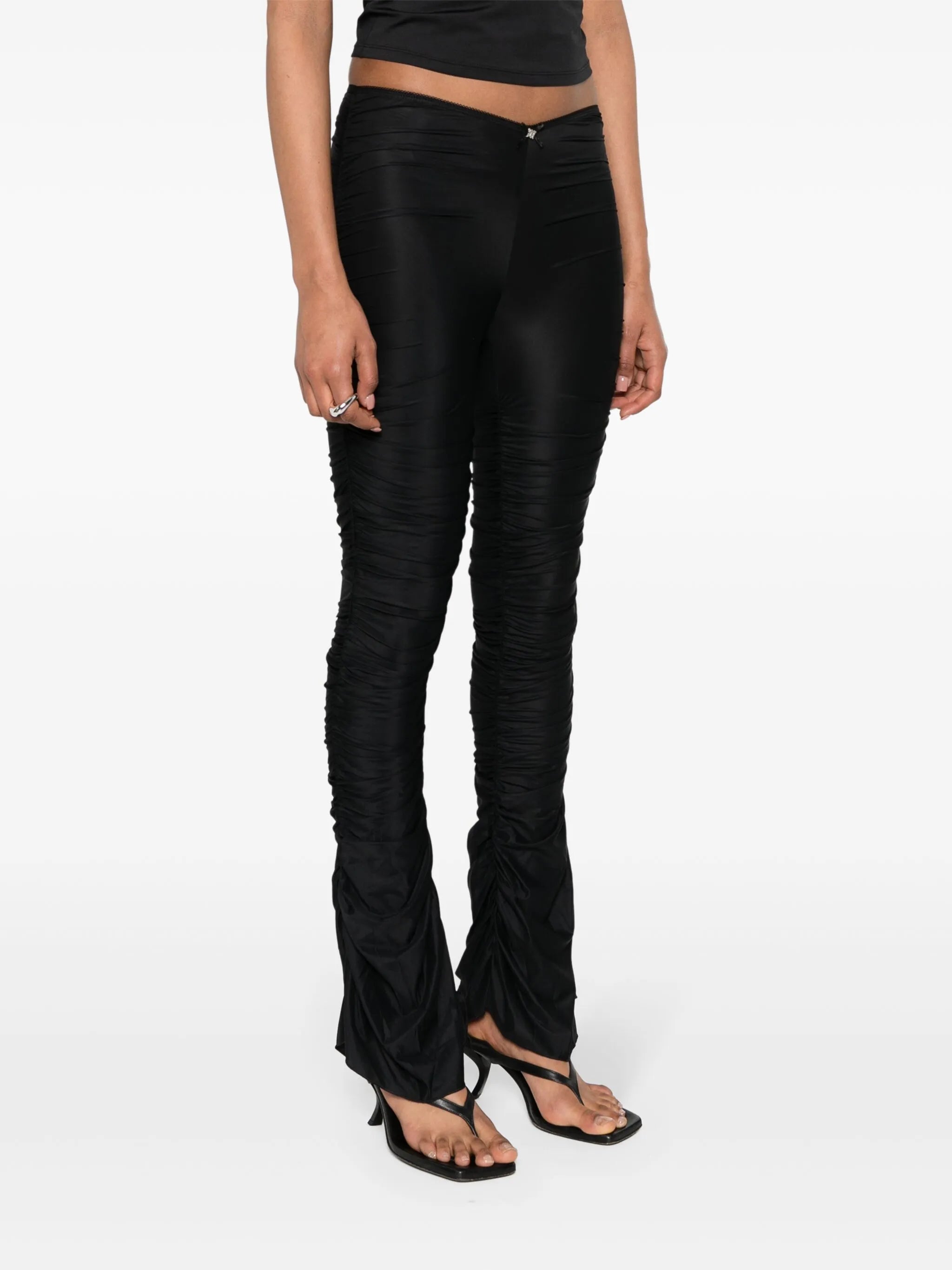 draped-design trousers