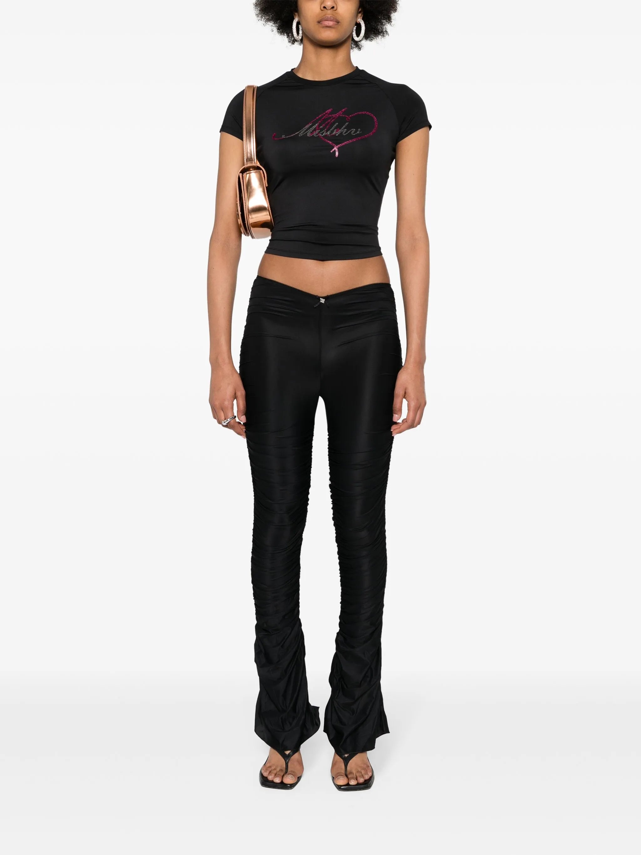 draped-design trousers