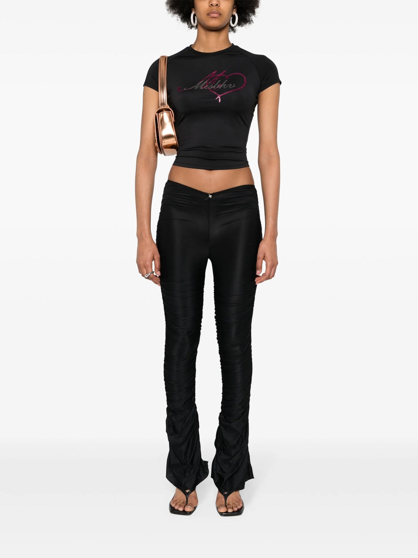 draped-design trousers