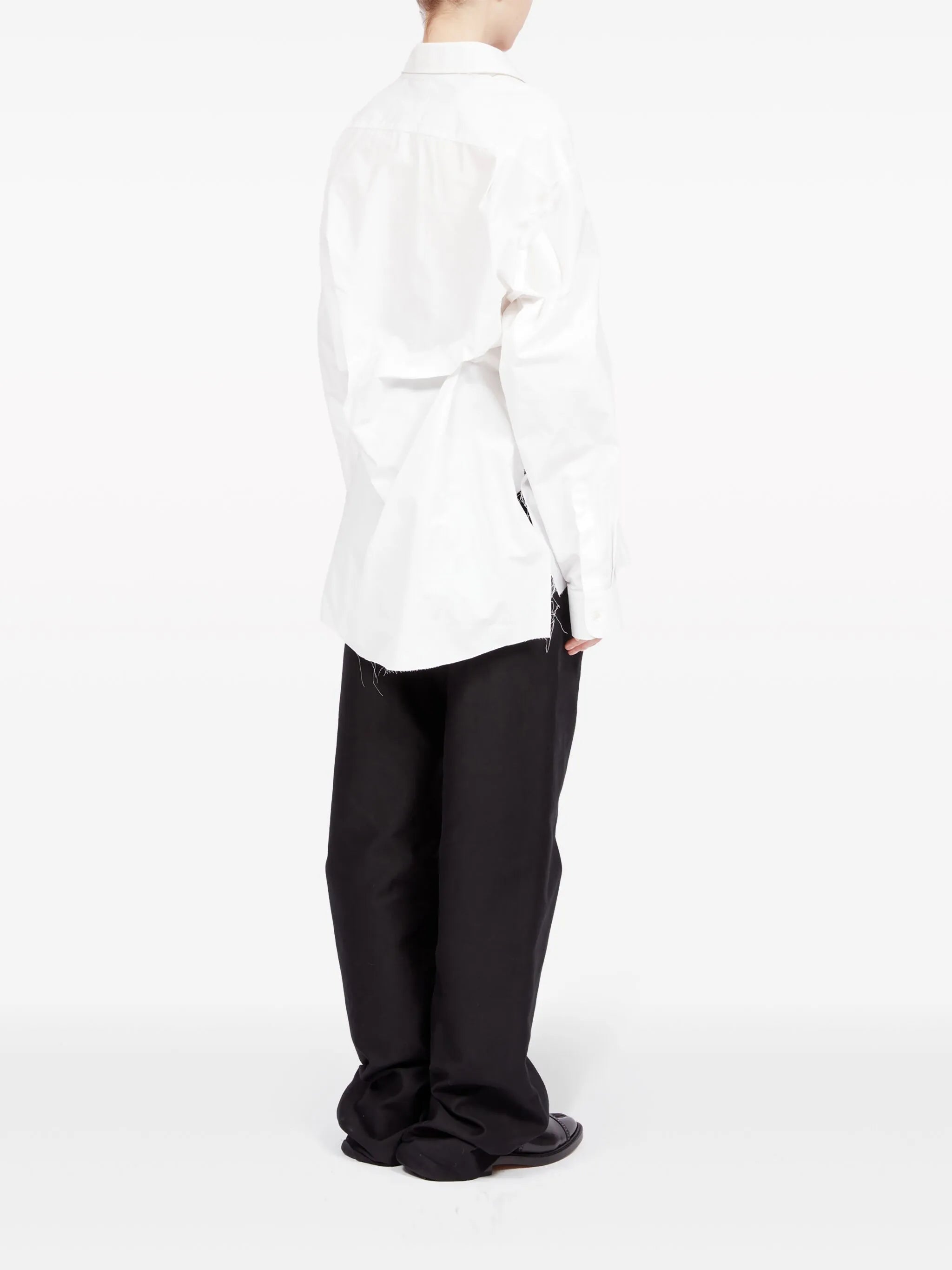 asymmetric gathered shirt