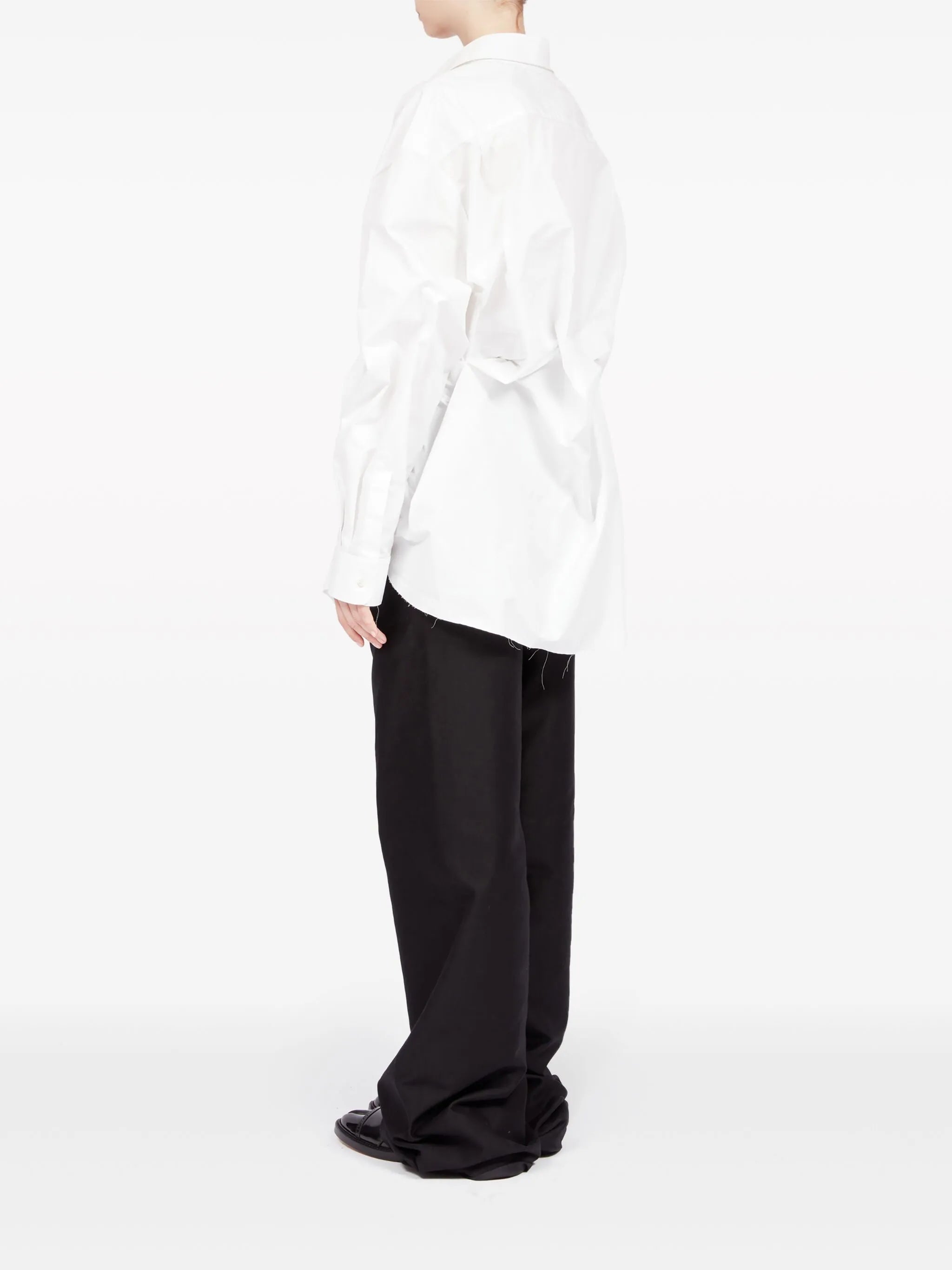 asymmetric gathered shirt