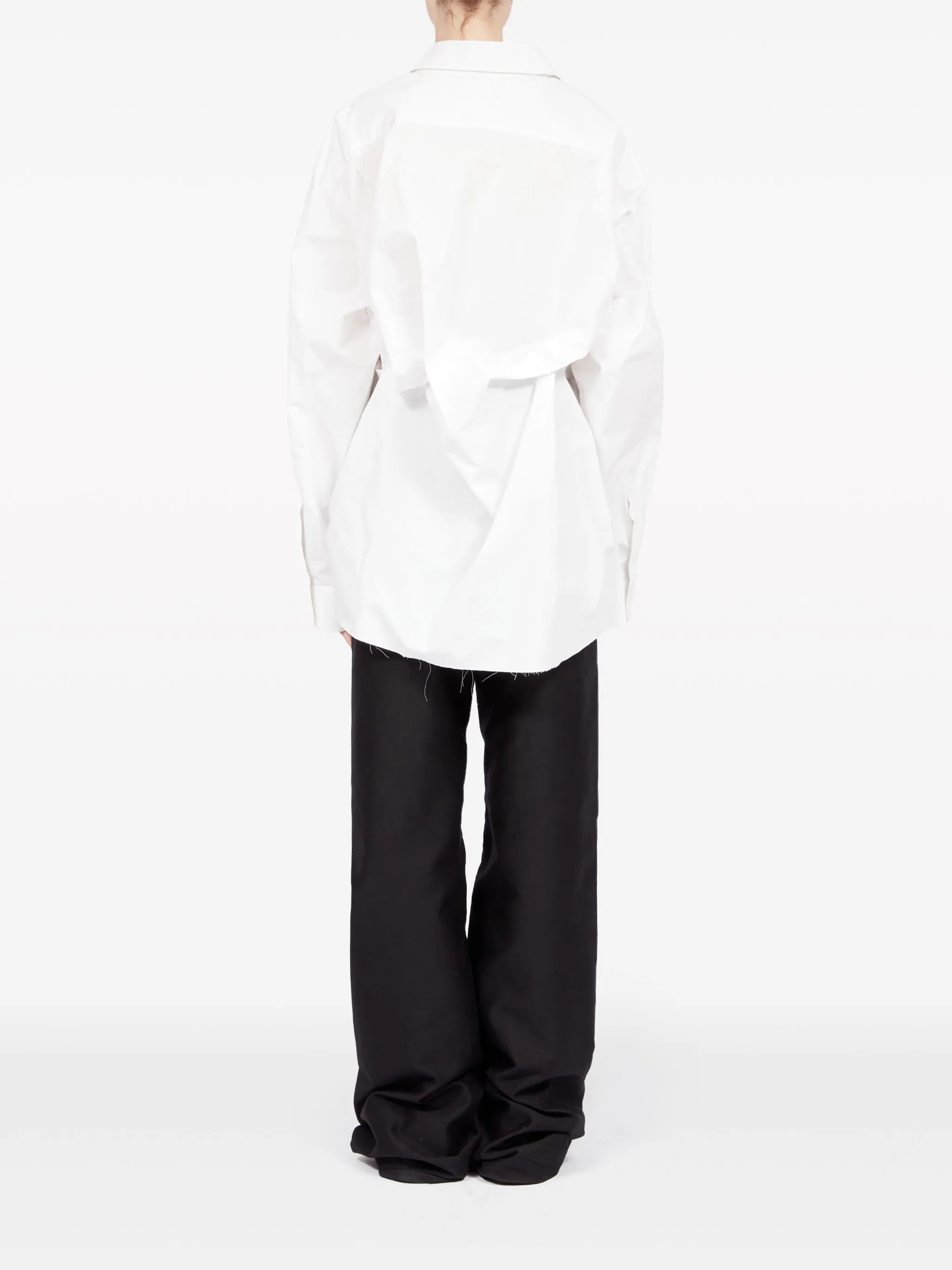 asymmetric gathered shirt