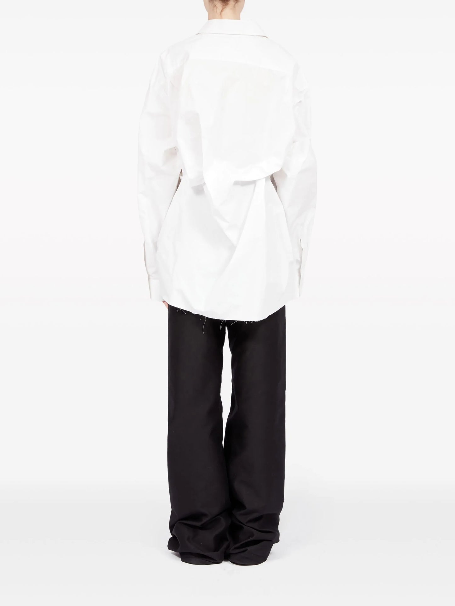 asymmetric gathered shirt