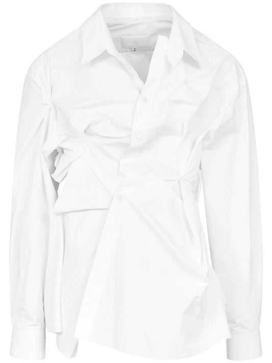 asymmetric gathered shirt