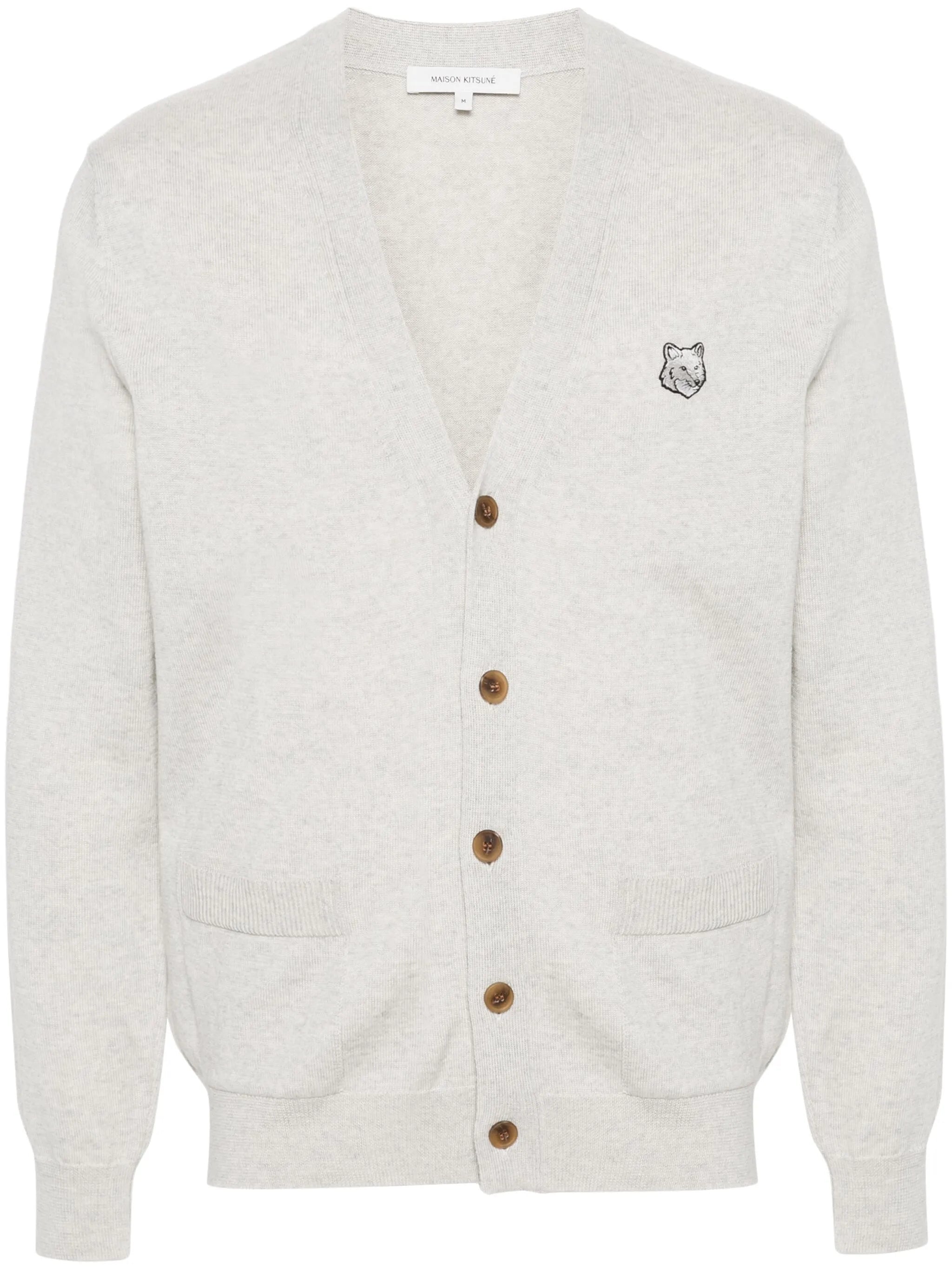 Bold Fox Head wool cardigan