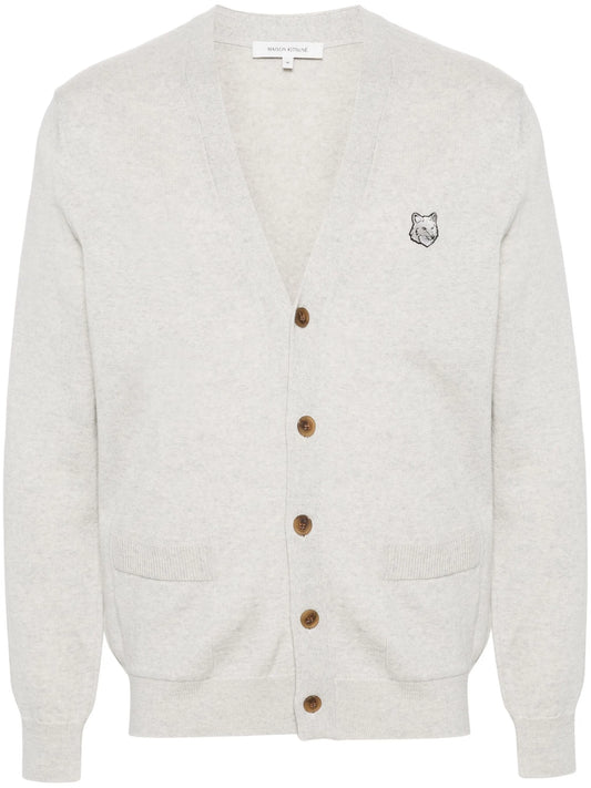 Bold Fox Head wool cardigan