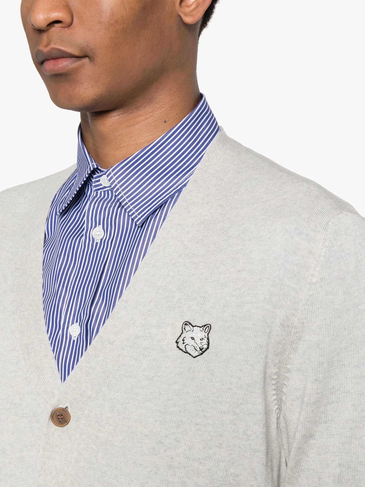 Bold Fox Head wool cardigan