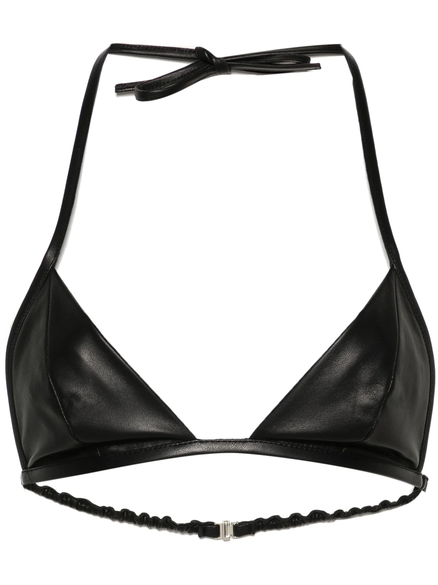 triangle leather bandeau