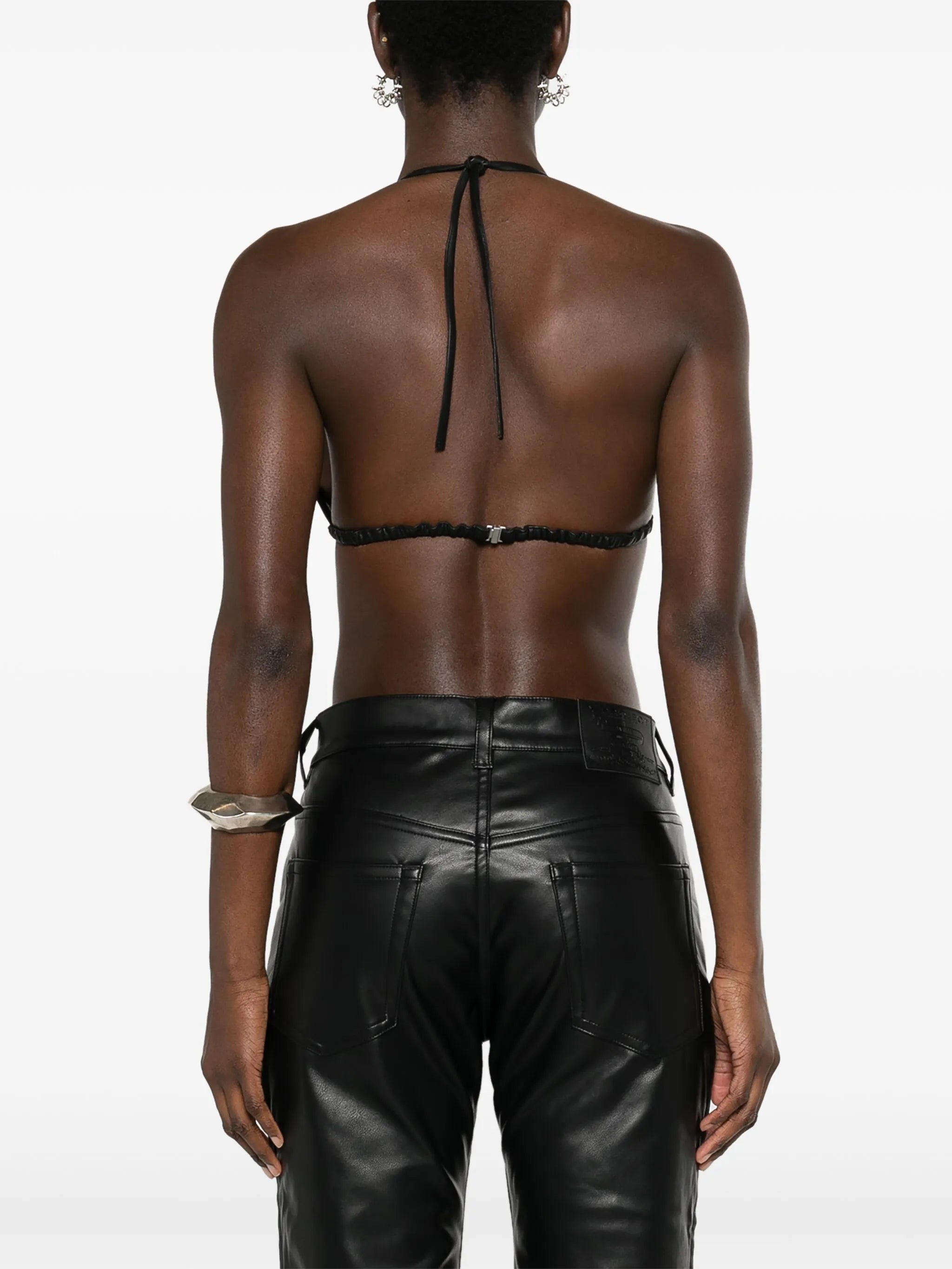 triangle leather bandeau