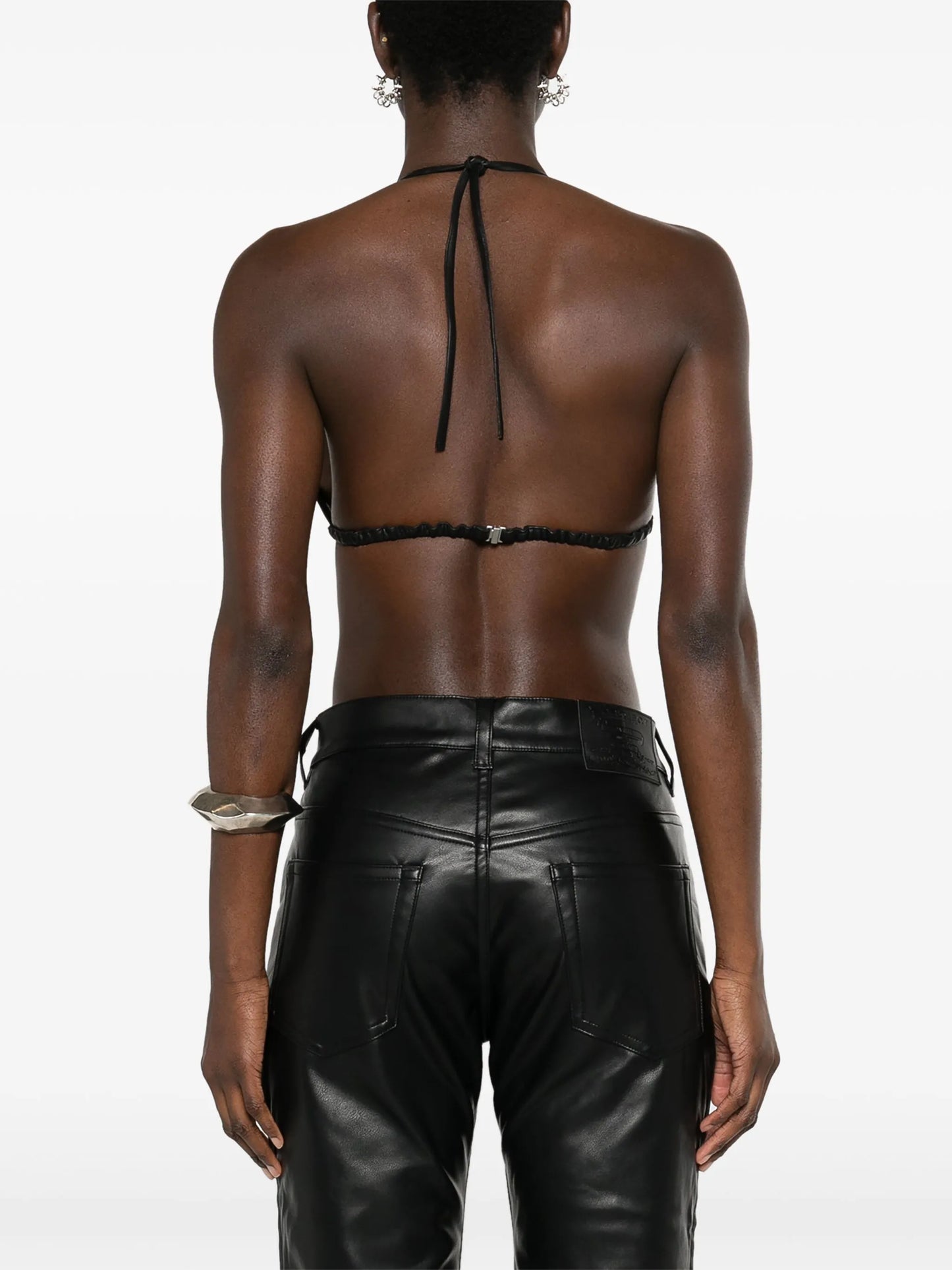 triangle leather bandeau