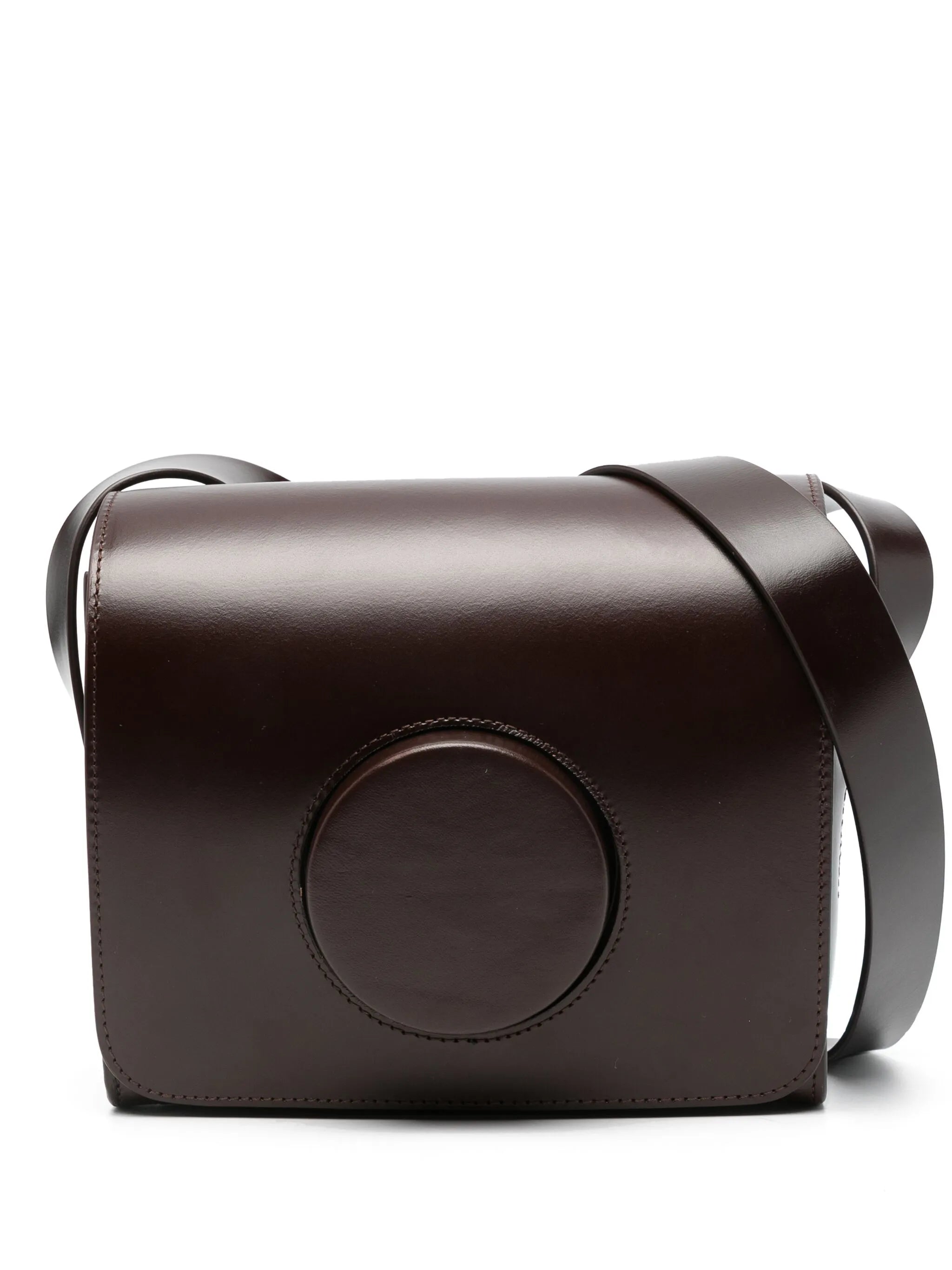 Camera leather shoulder bag