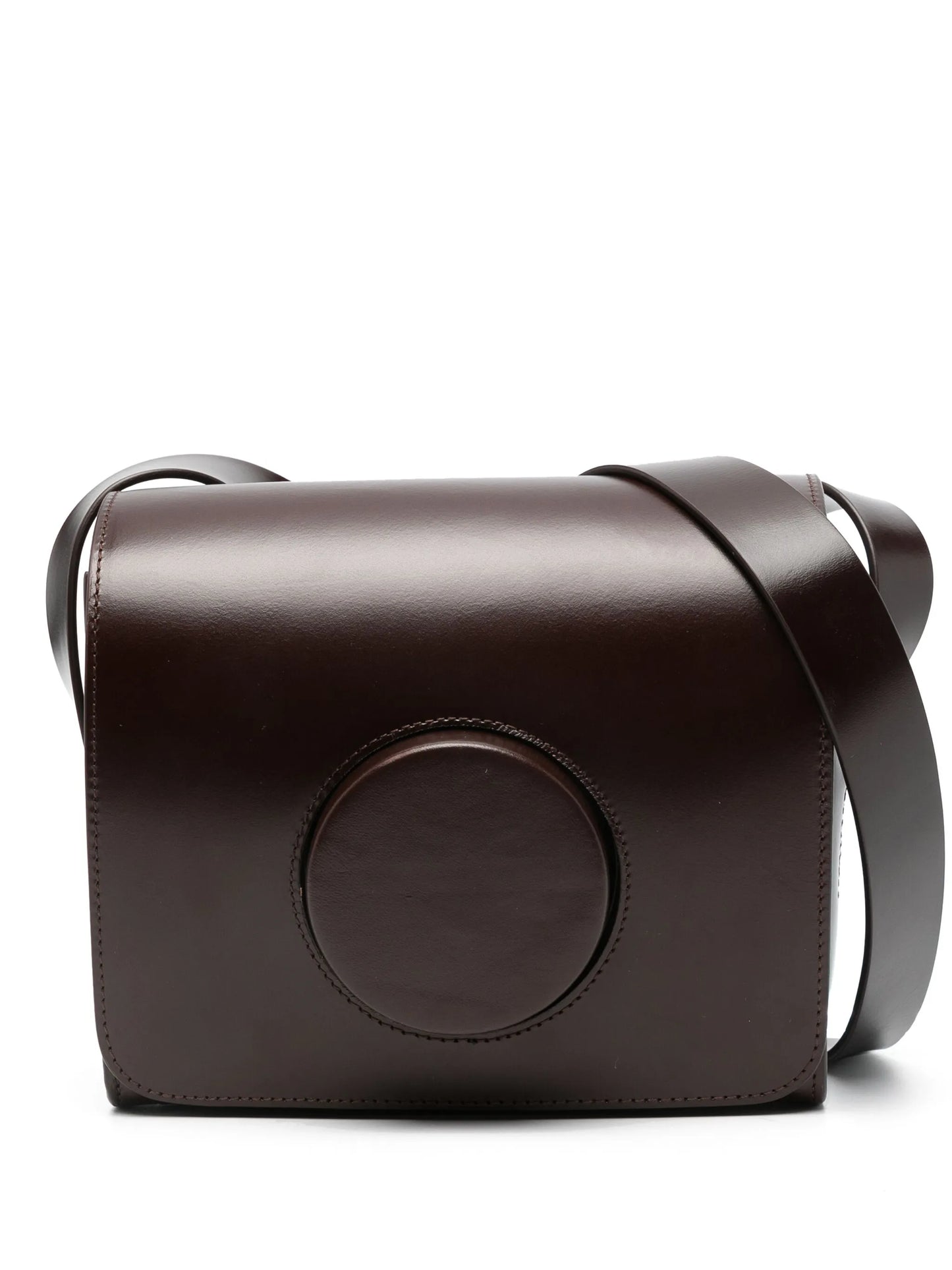 Camera leather shoulder bag