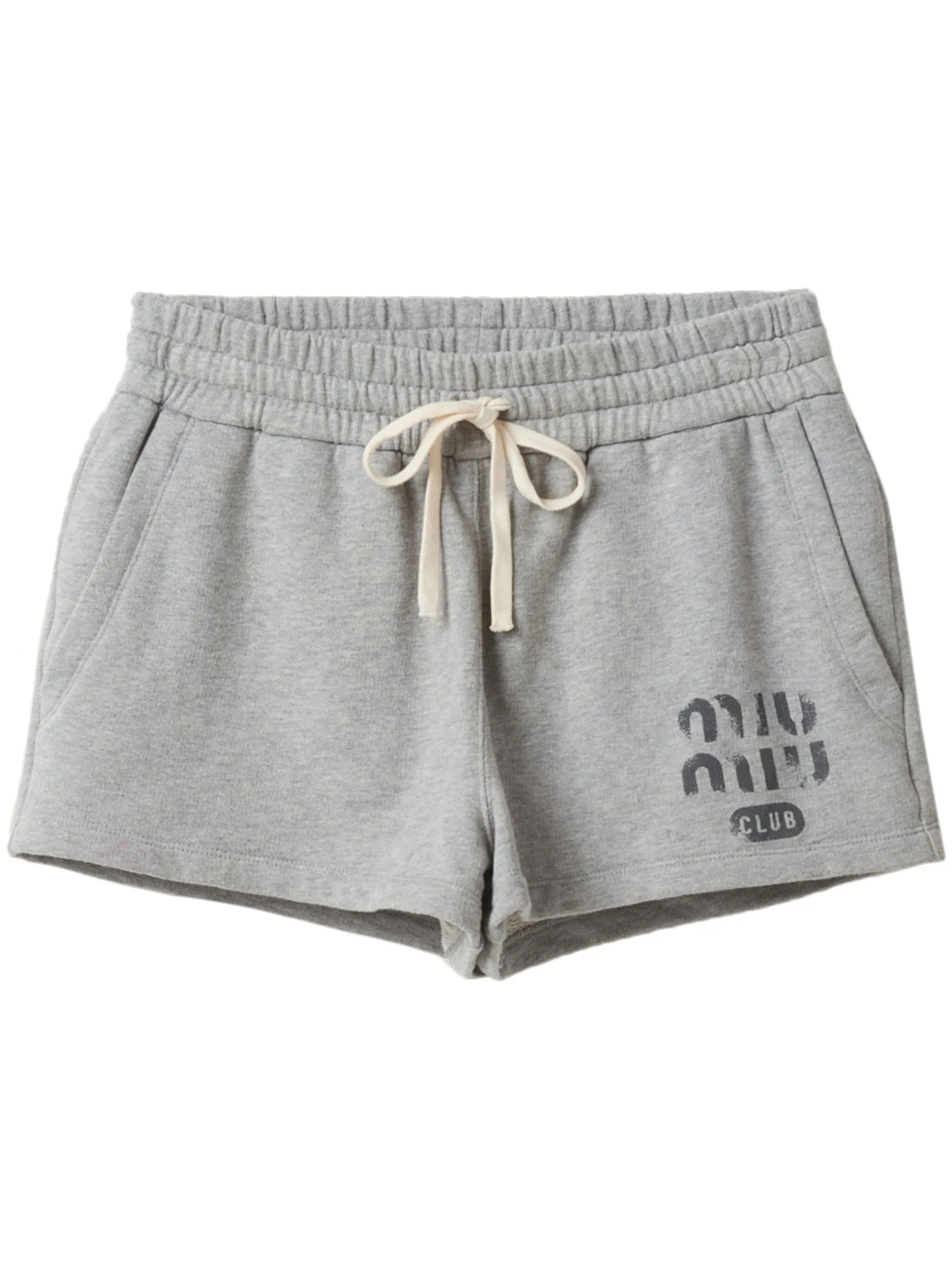 logo-print cotton track shorts
