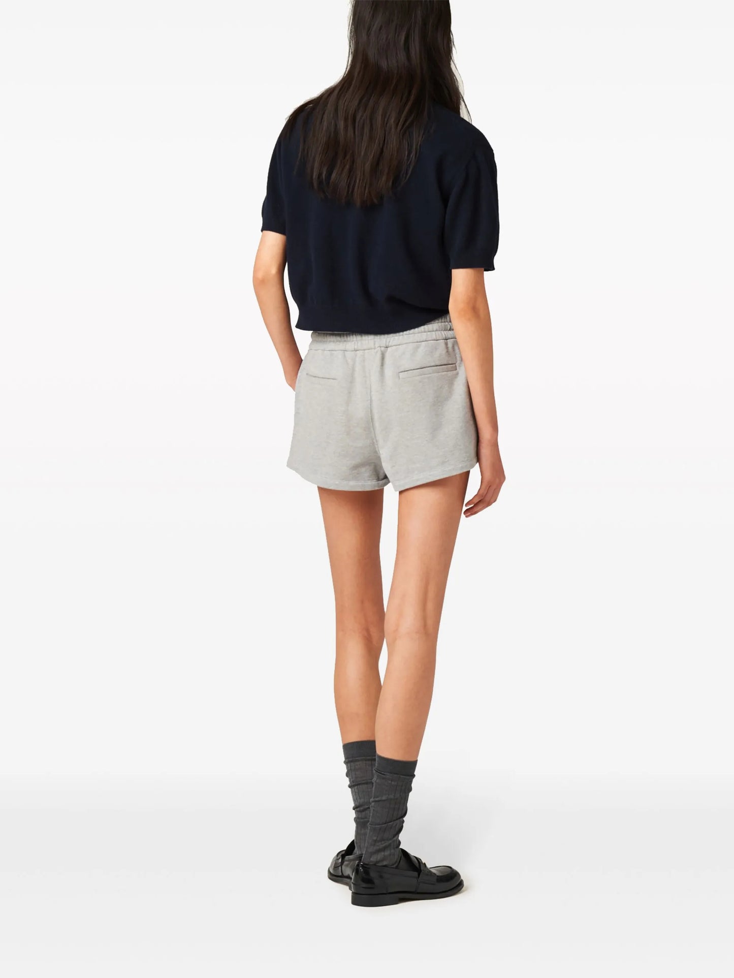 logo-print cotton track shorts