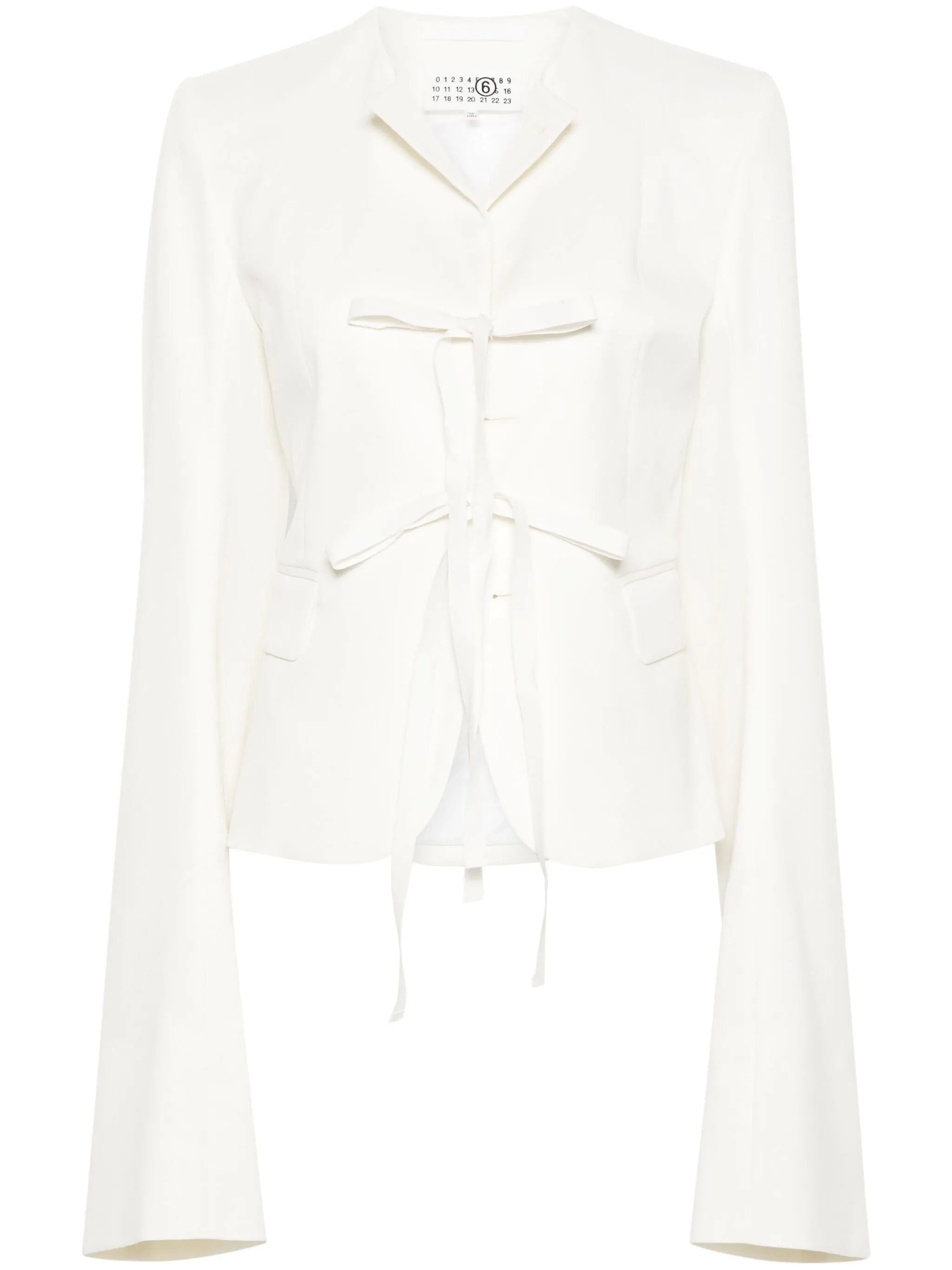 extra-long-sleeves twill blazer