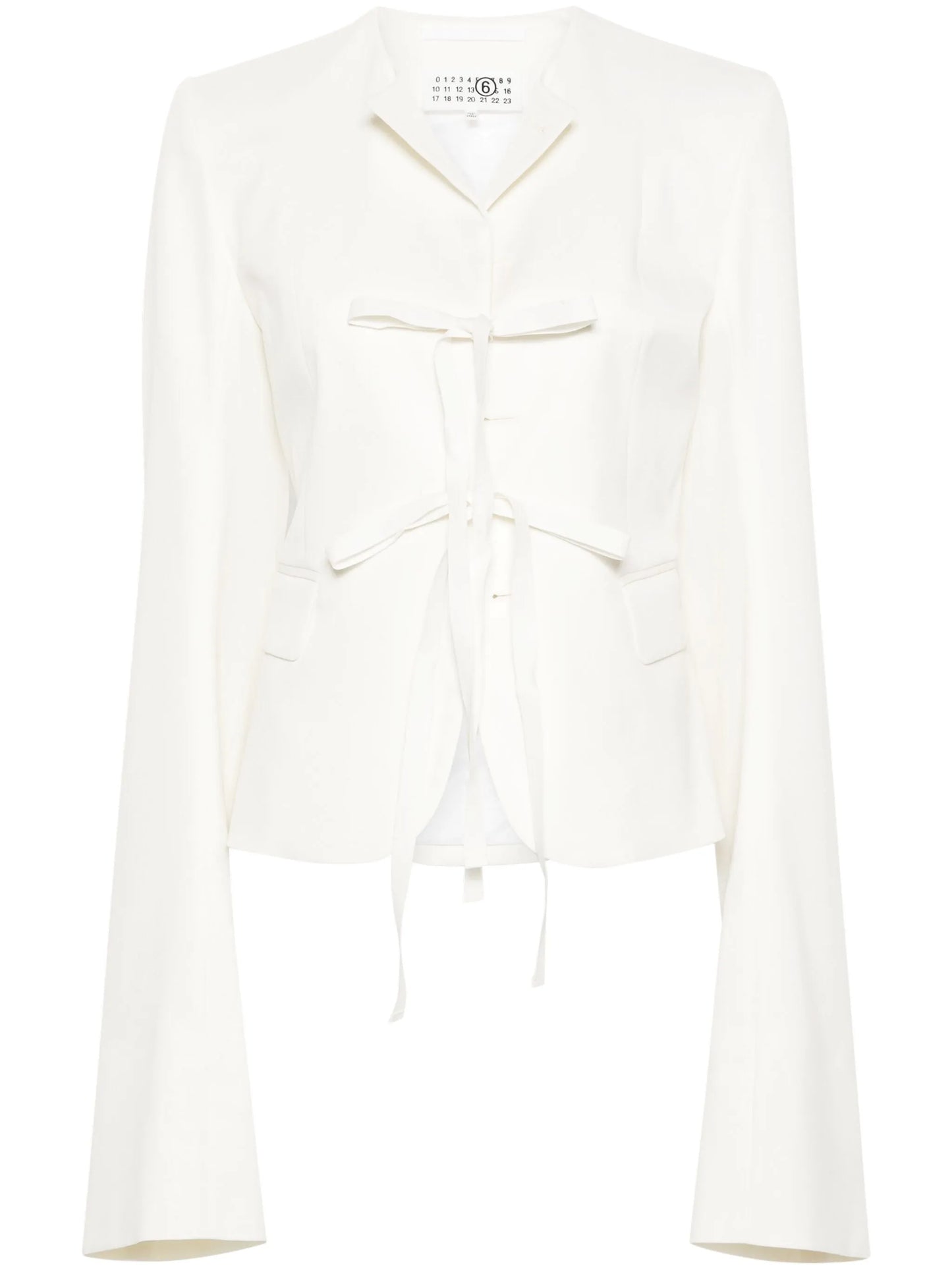 extra-long-sleeves twill blazer