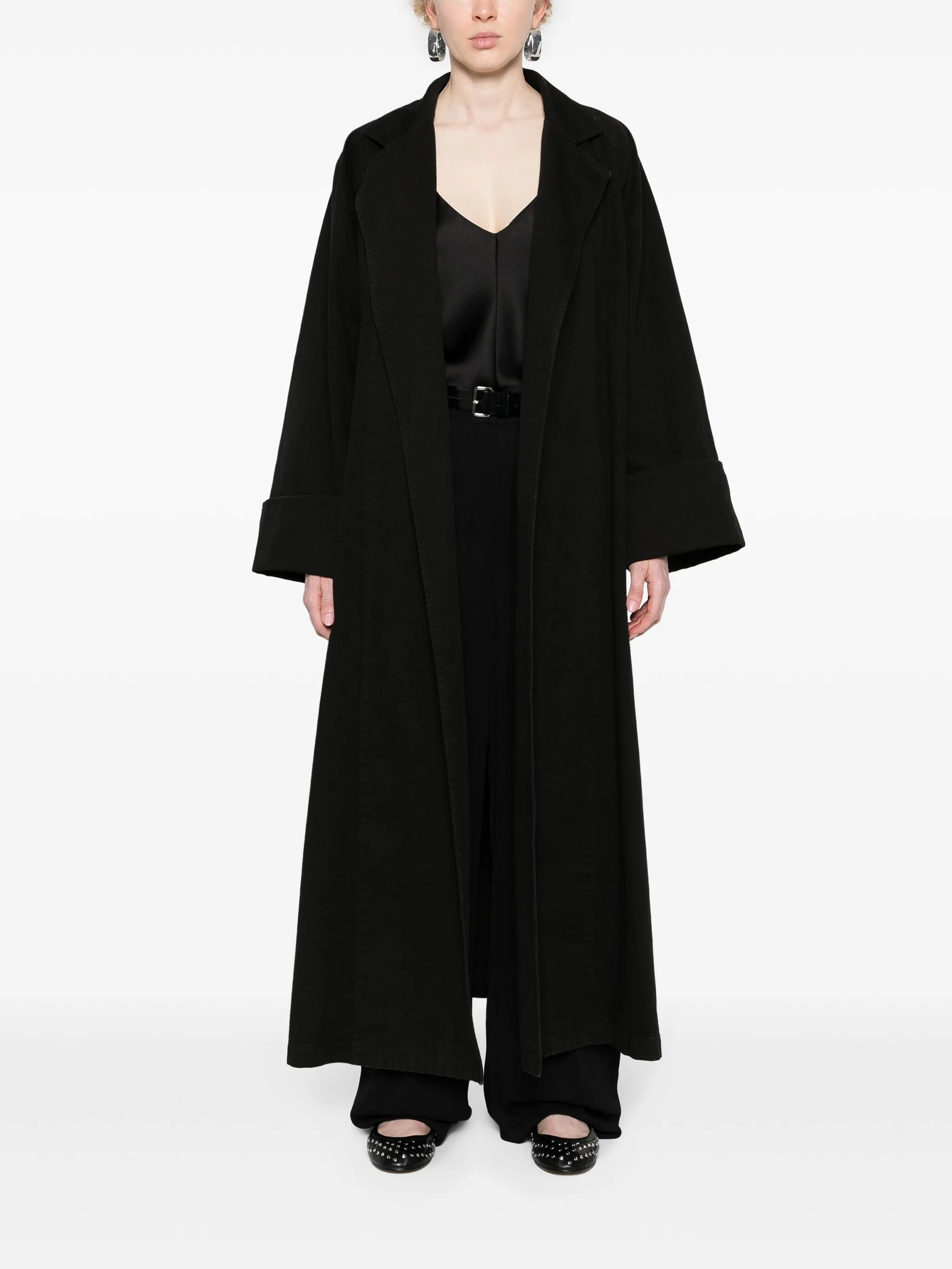 turn-up cuffs denim coat