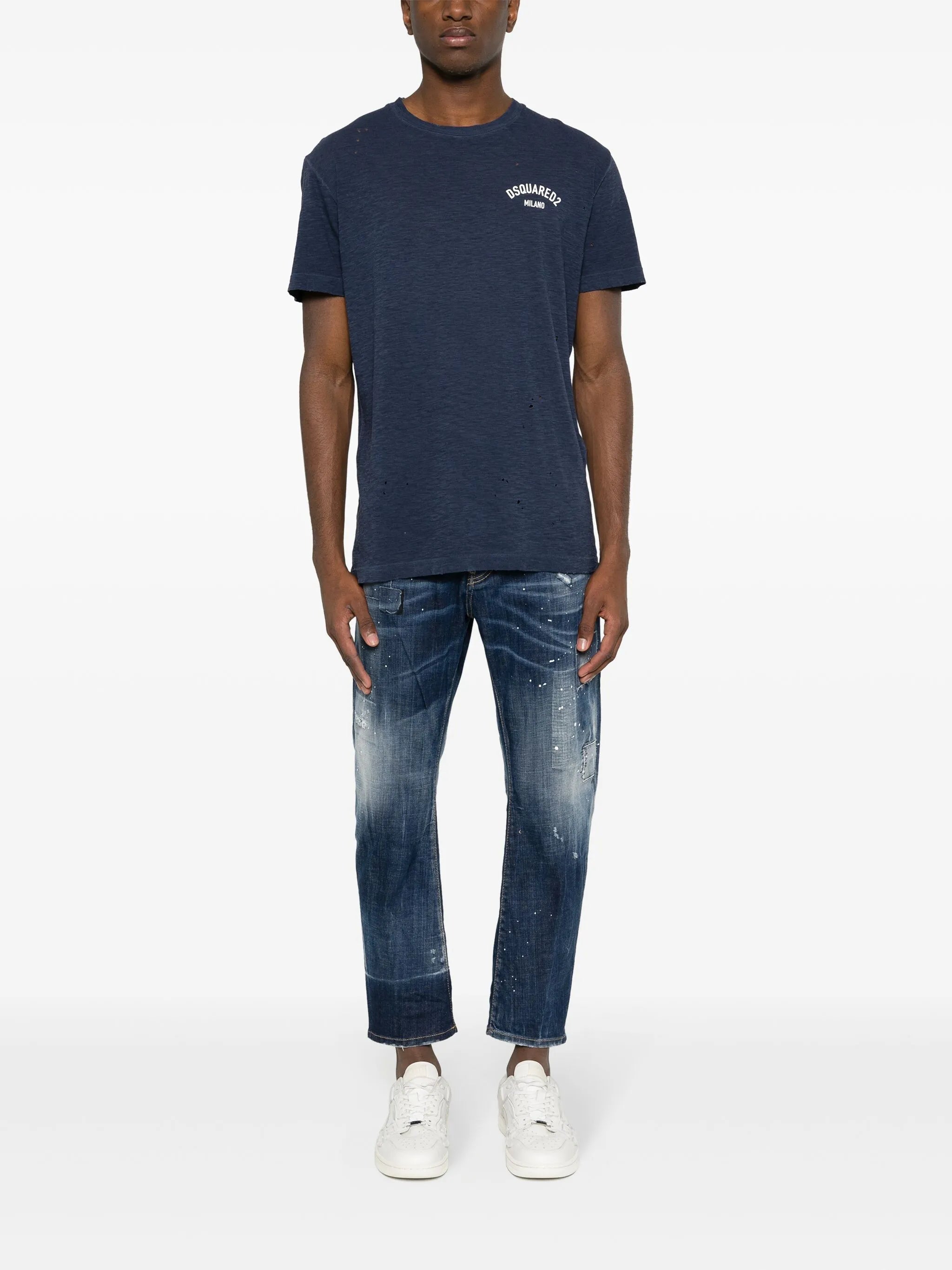 logo-print cotton T-shirt