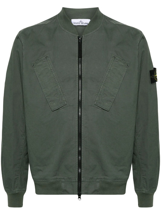 Compass-badge bomber jacket