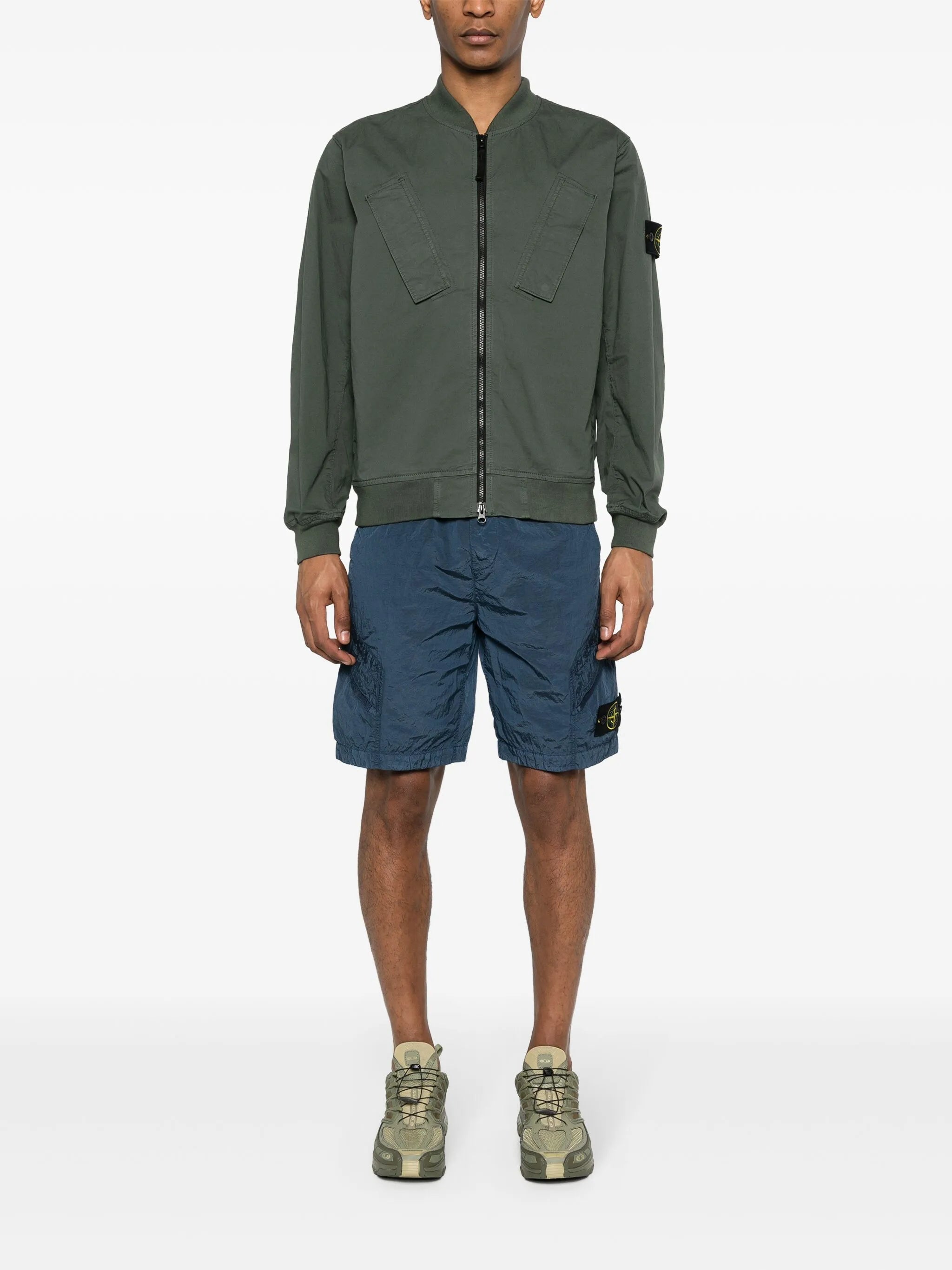 Compass-badge bomber jacket