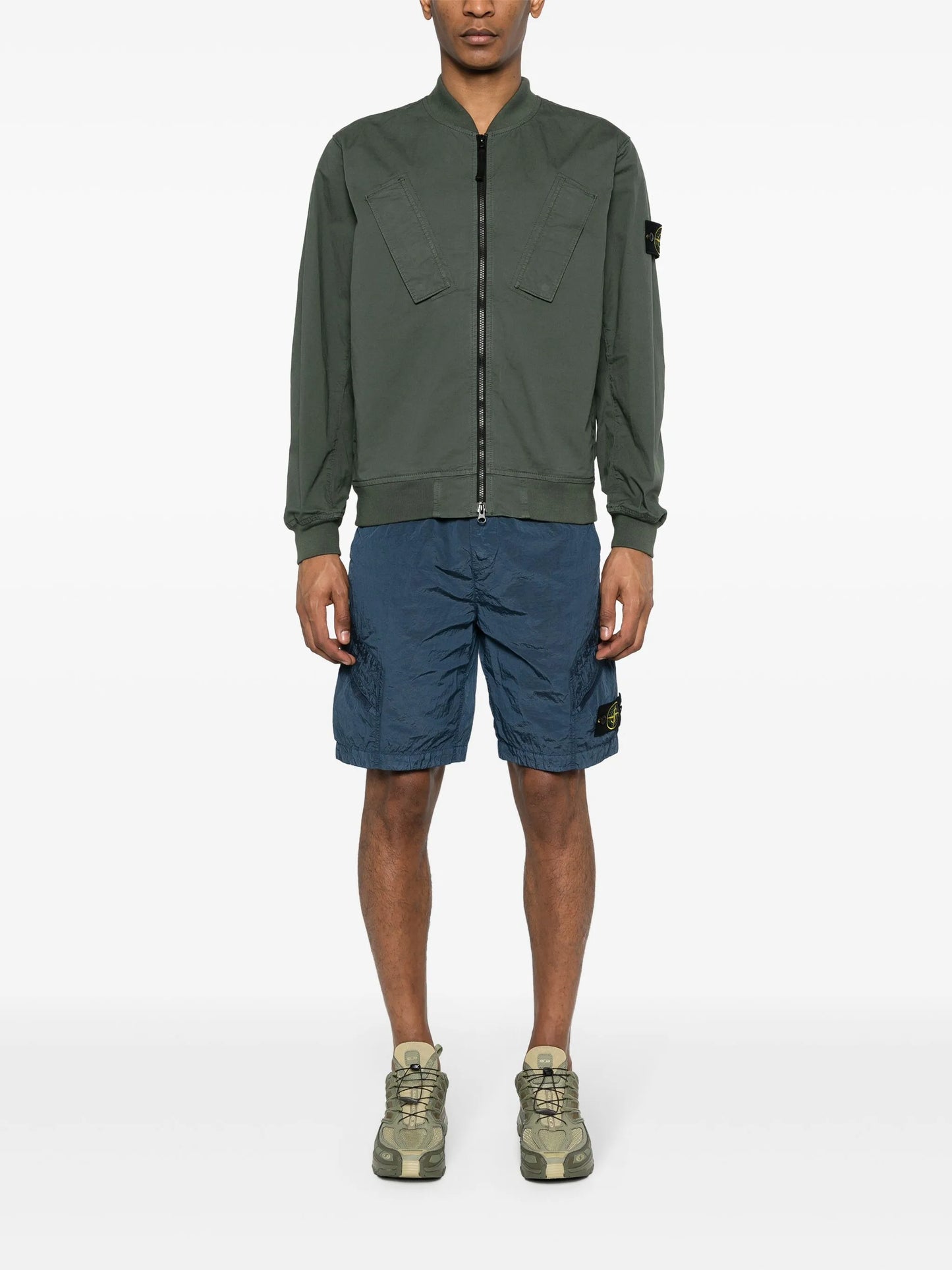 Compass-badge bomber jacket