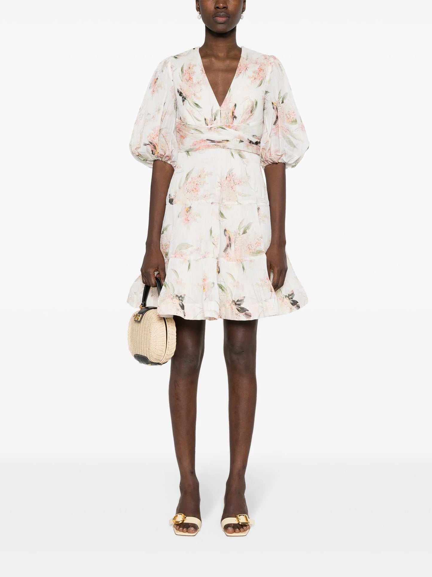 pleated midi dress