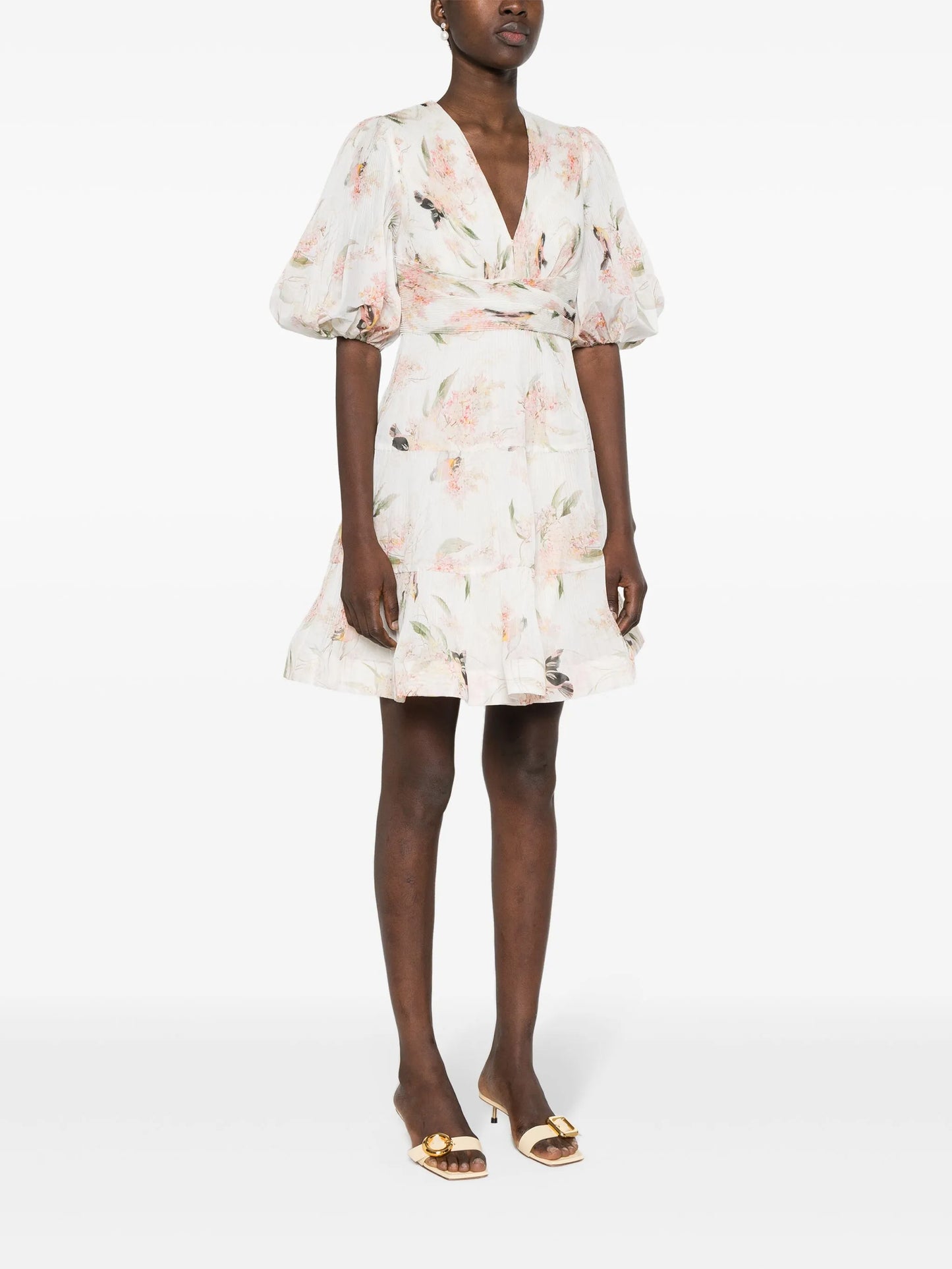 pleated midi dress