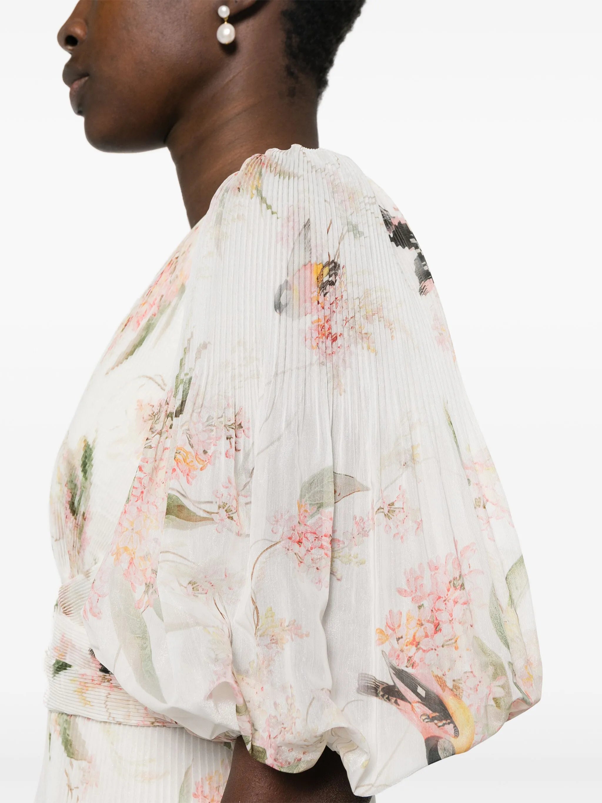 pleated midi dress