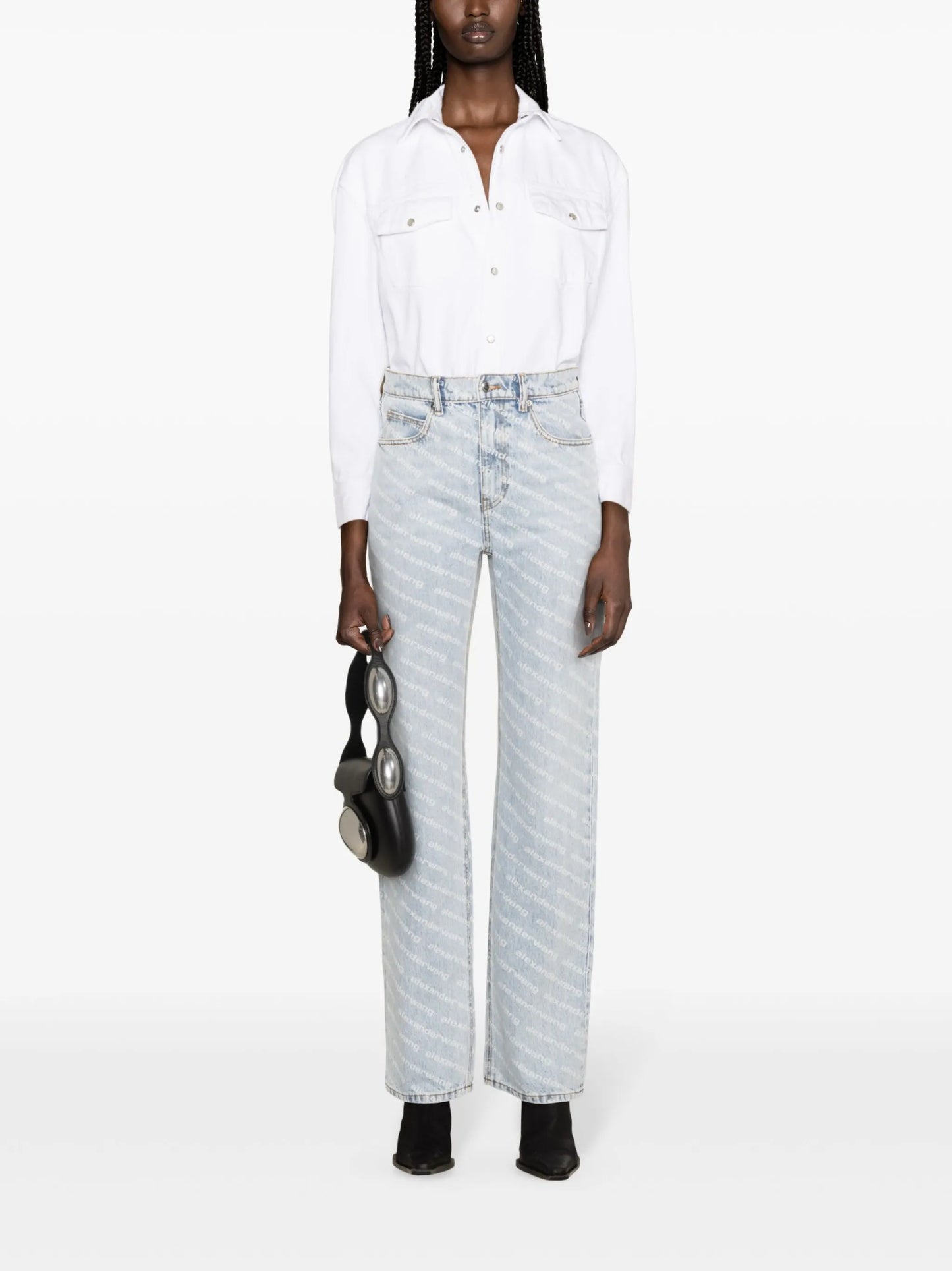 logo-print straight-leg jeans