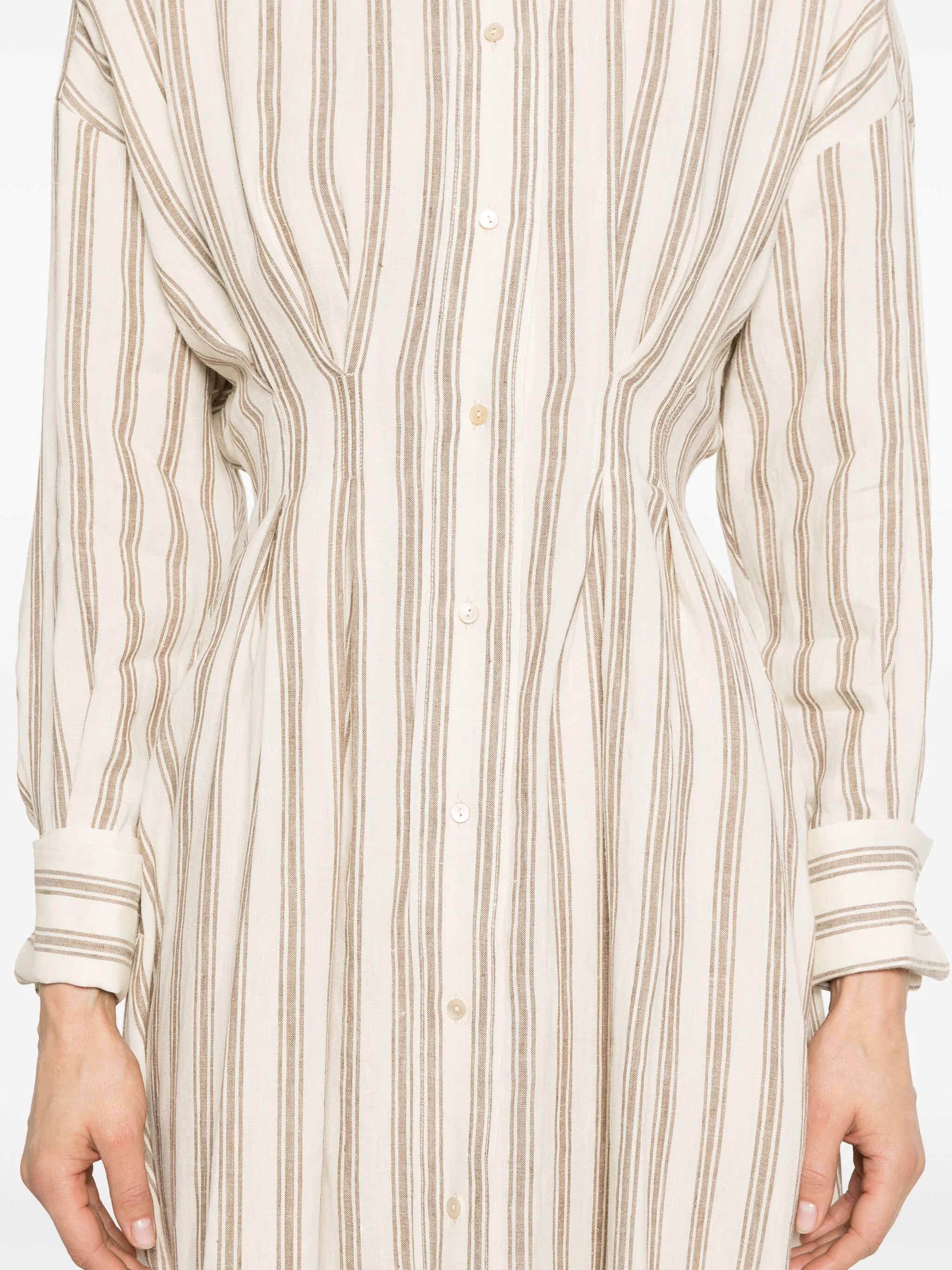 striped linen dress