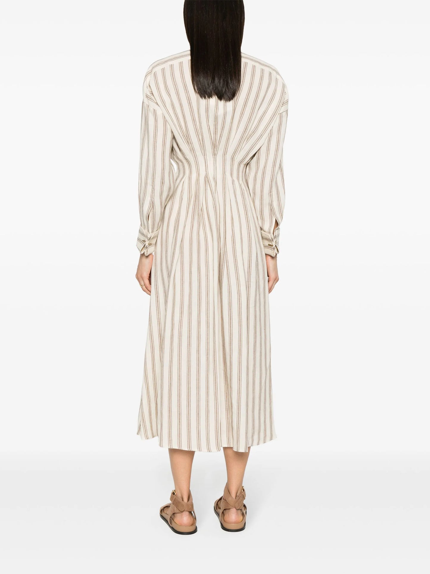 striped linen dress