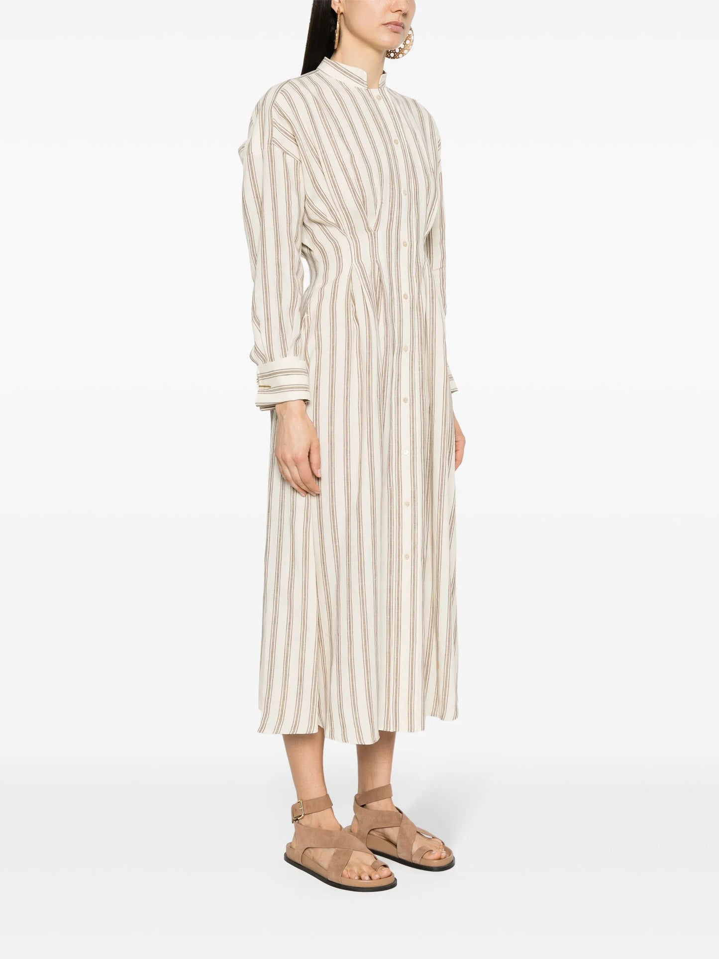 striped linen dress